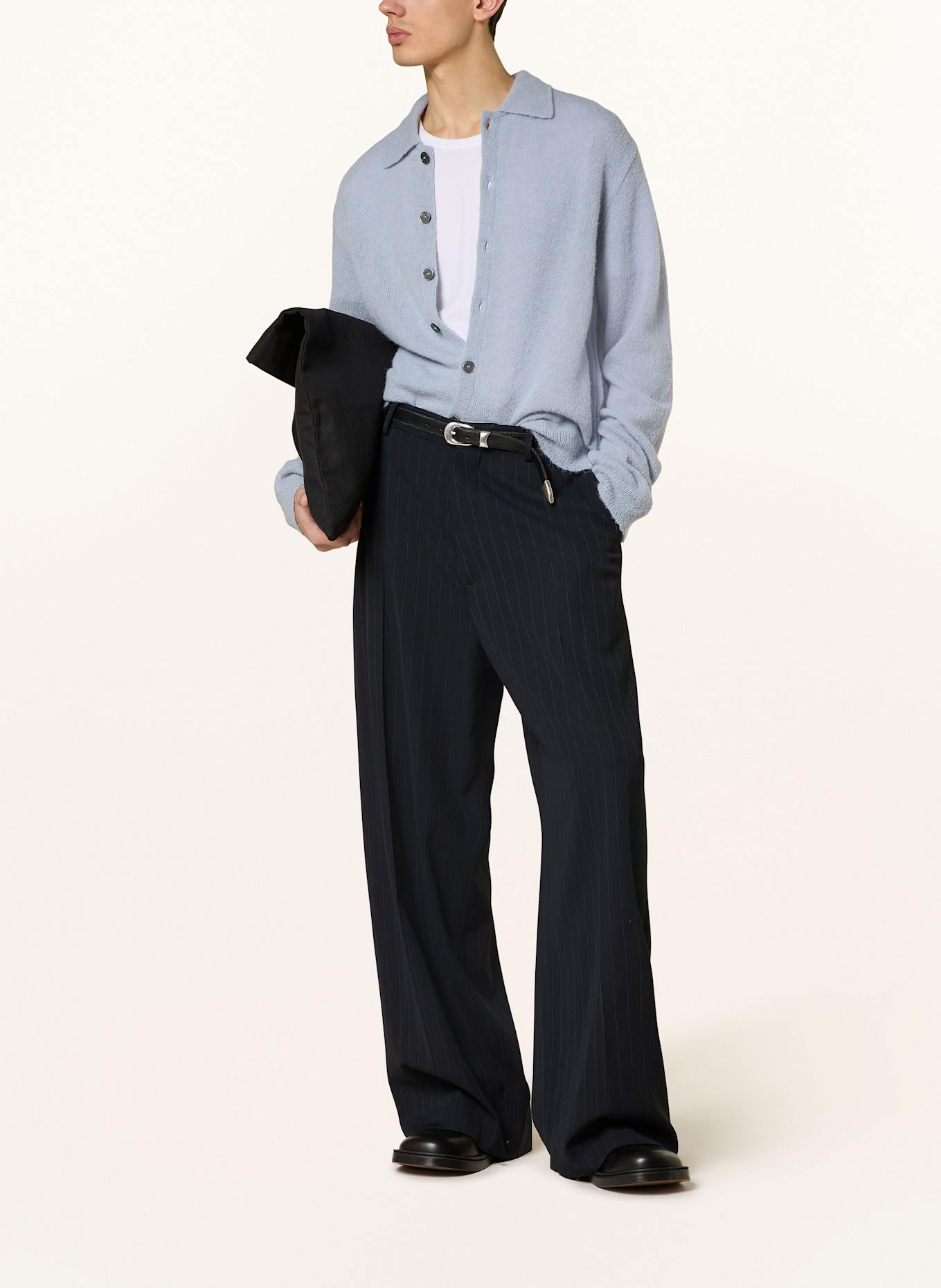 OUR LEGACY Cardigan with alpaca: LIGHT BLUE