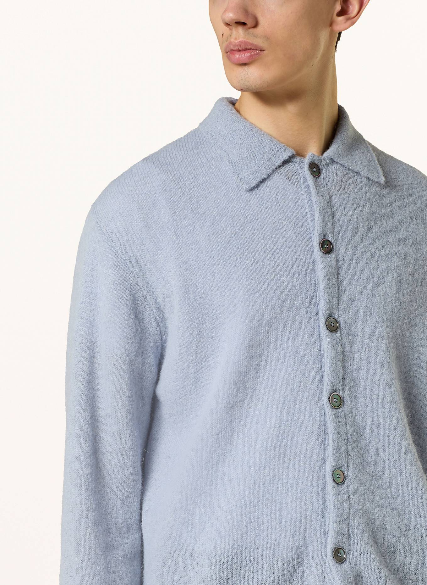 OUR LEGACY Cardigan with alpaca: LIGHT BLUE