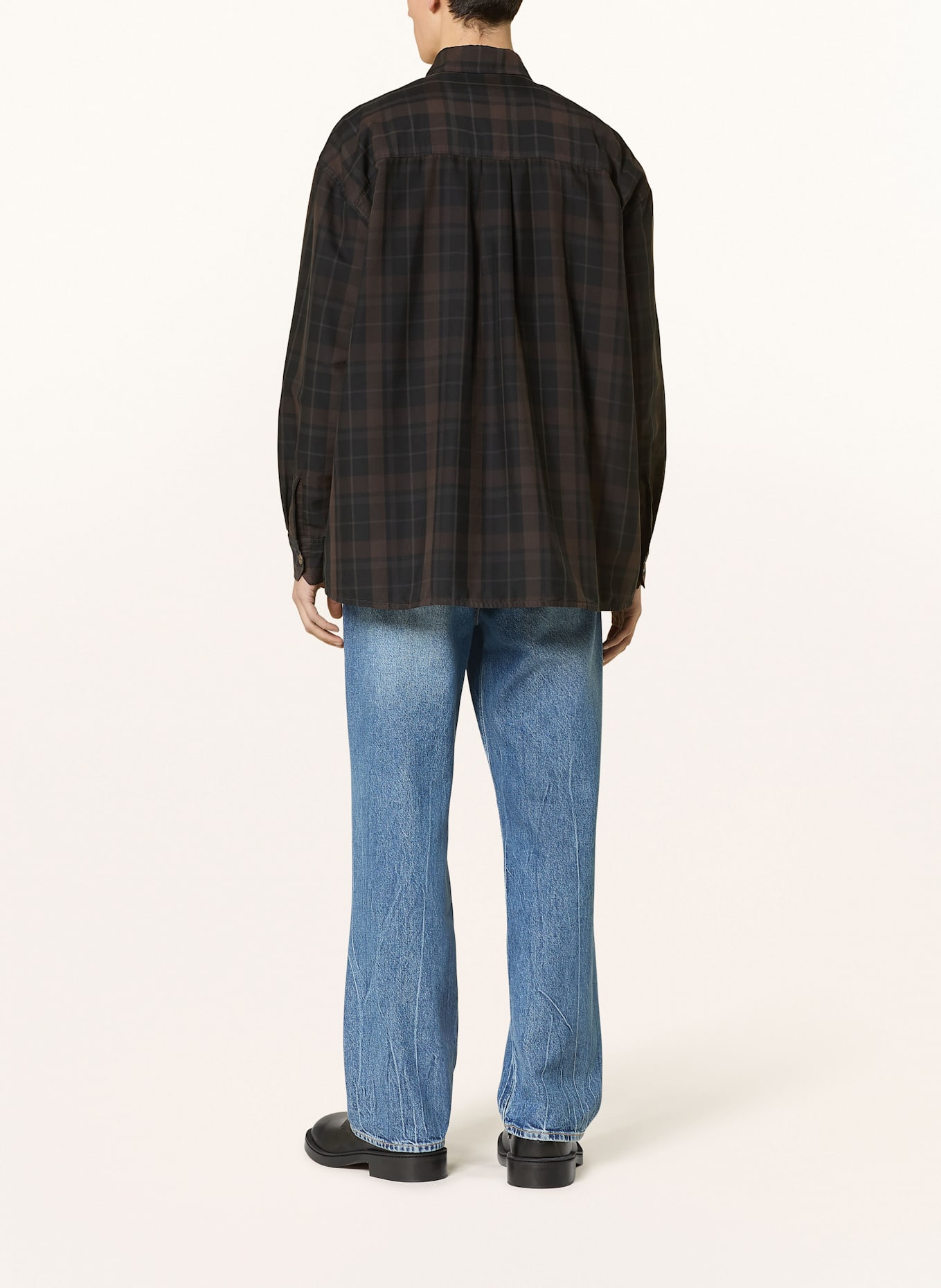 OUR LEGACY Hemd Oversize Fit: SCHWARZ / DUNKELBRAUN / DUNKELGRAU