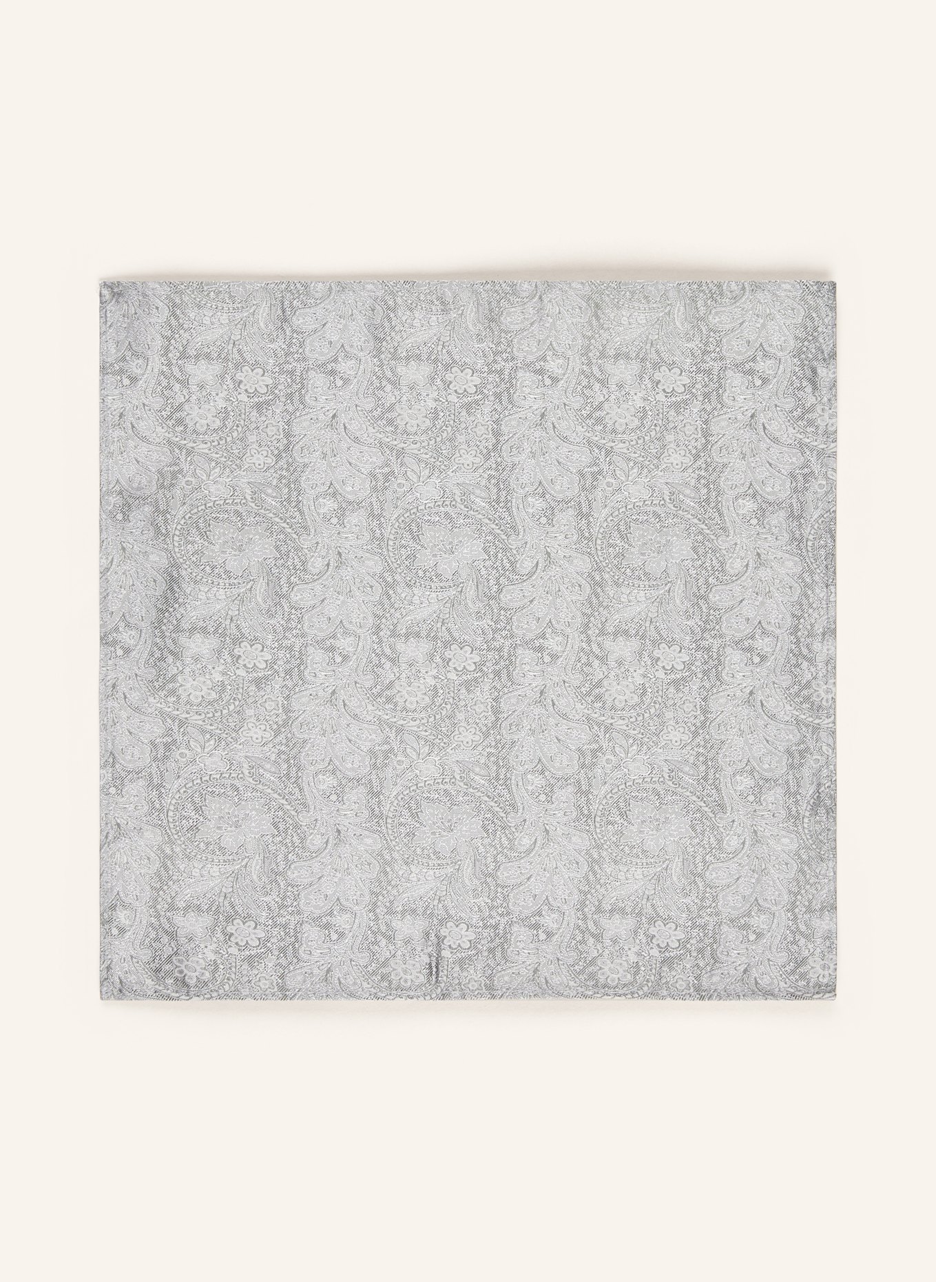 Prince BOWTIE Set: Silk bow tie and pocket square: GRAY / LIGHT GRAY