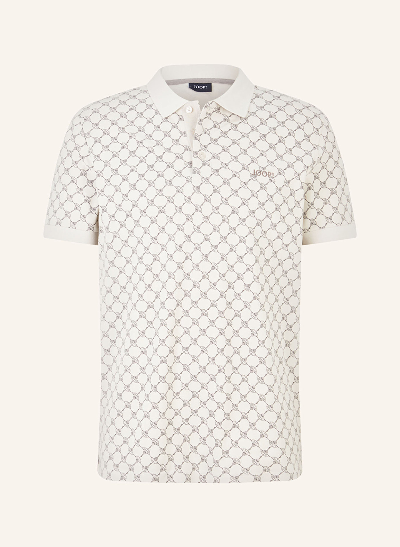 JOOP! Jersey-Poloshirt PAIGAM: WEISS / TAUPE