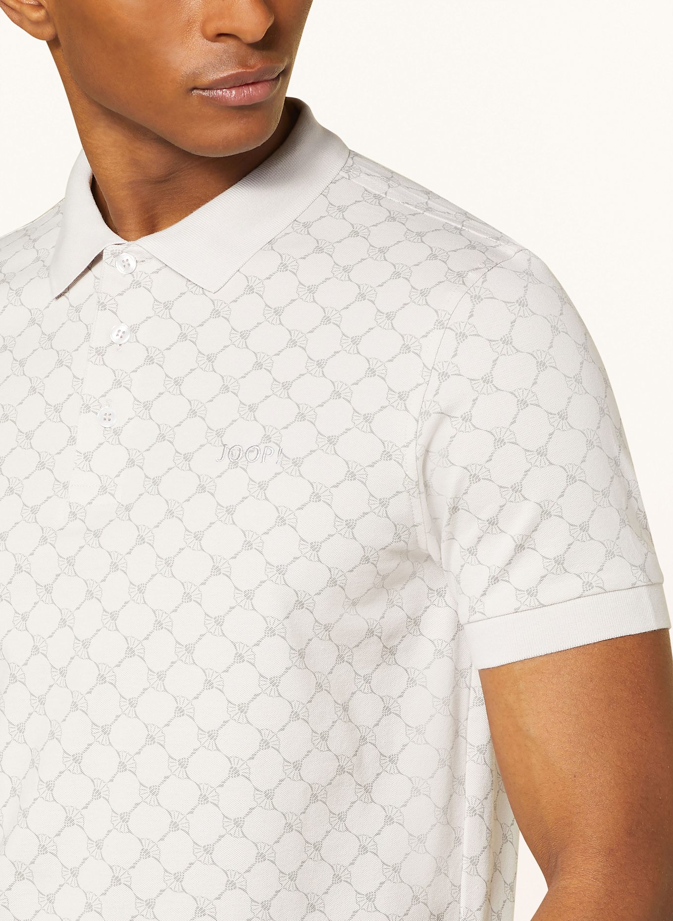 JOOP! Jersey-Poloshirt PAIGAM: WEISS / TAUPE