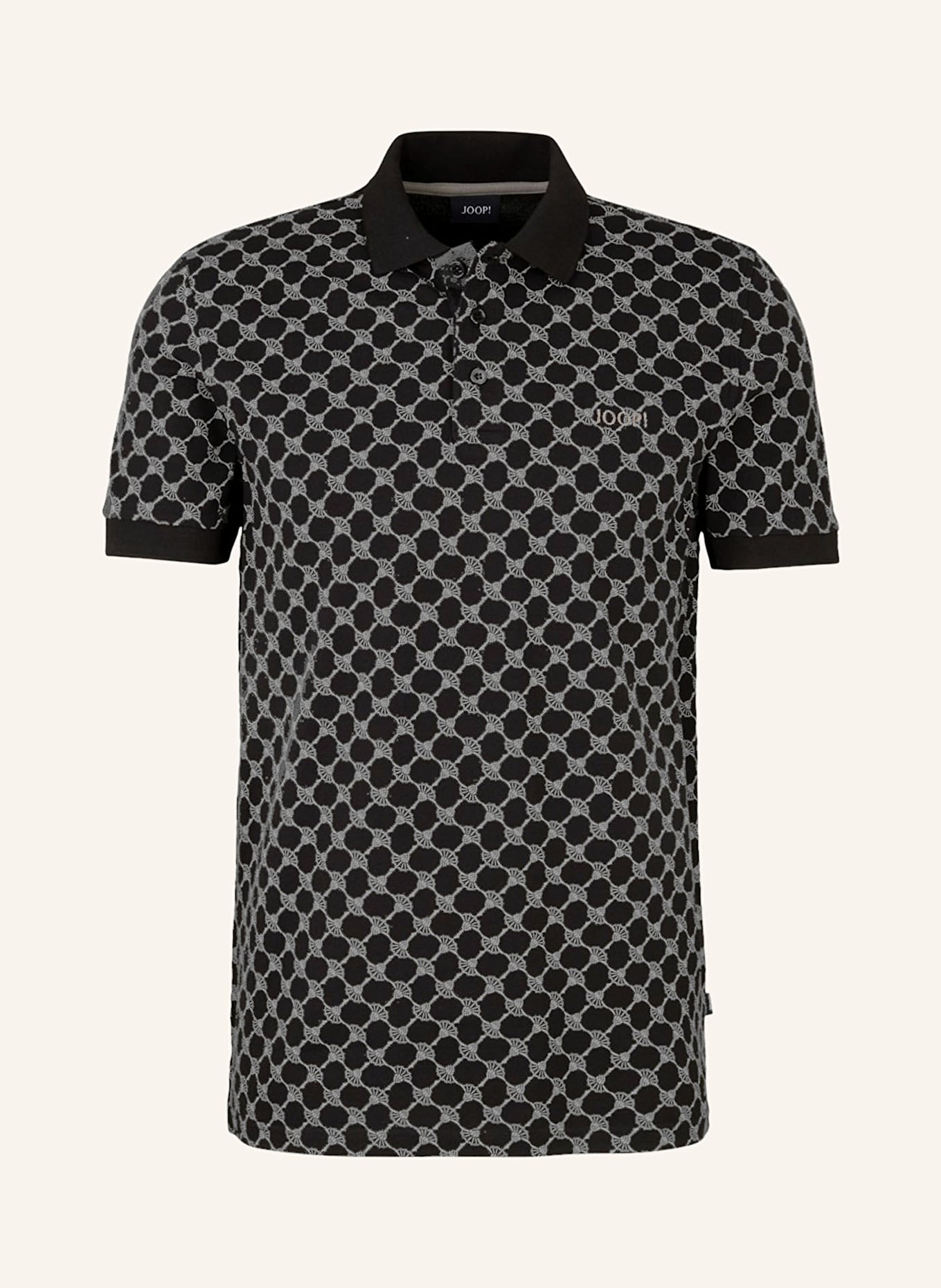 JOOP! Jersey-Poloshirt PAIGAM: SCHWARZ / TAUPE