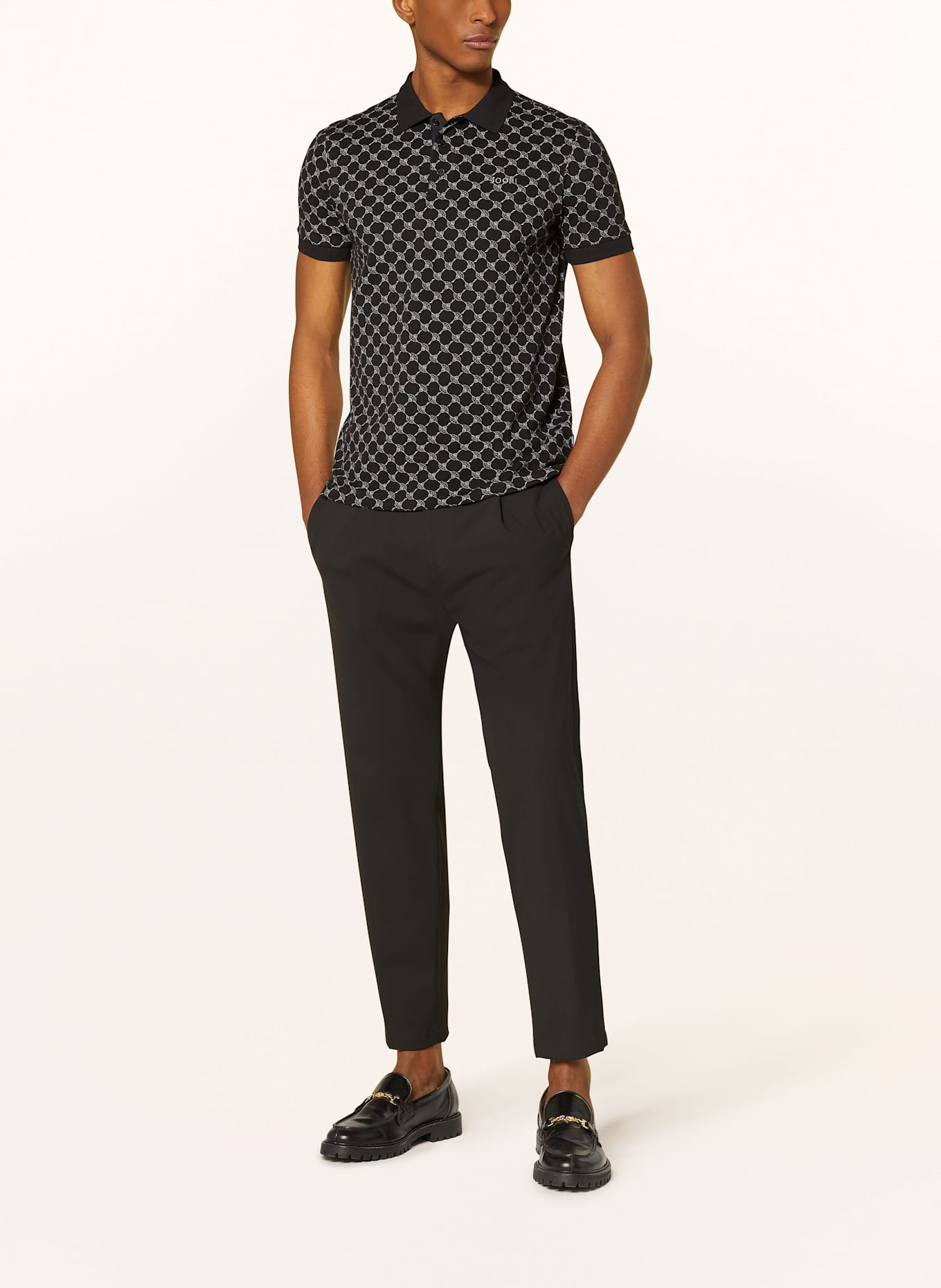 JOOP! Jersey-Poloshirt PAIGAM: SCHWARZ / TAUPE