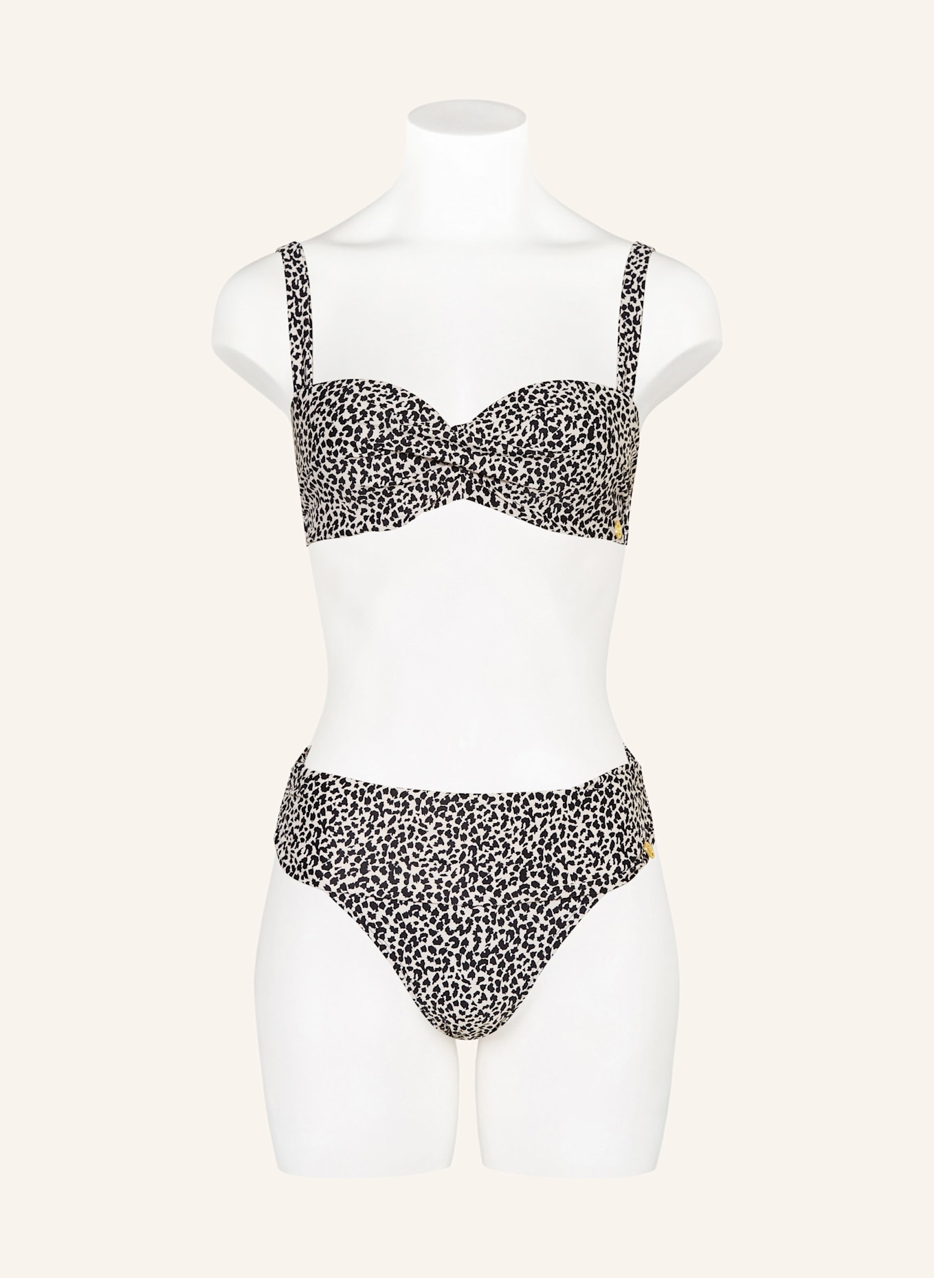 ten Cate Bügel-Bikini-Top: ECRU/ SCHWARZ