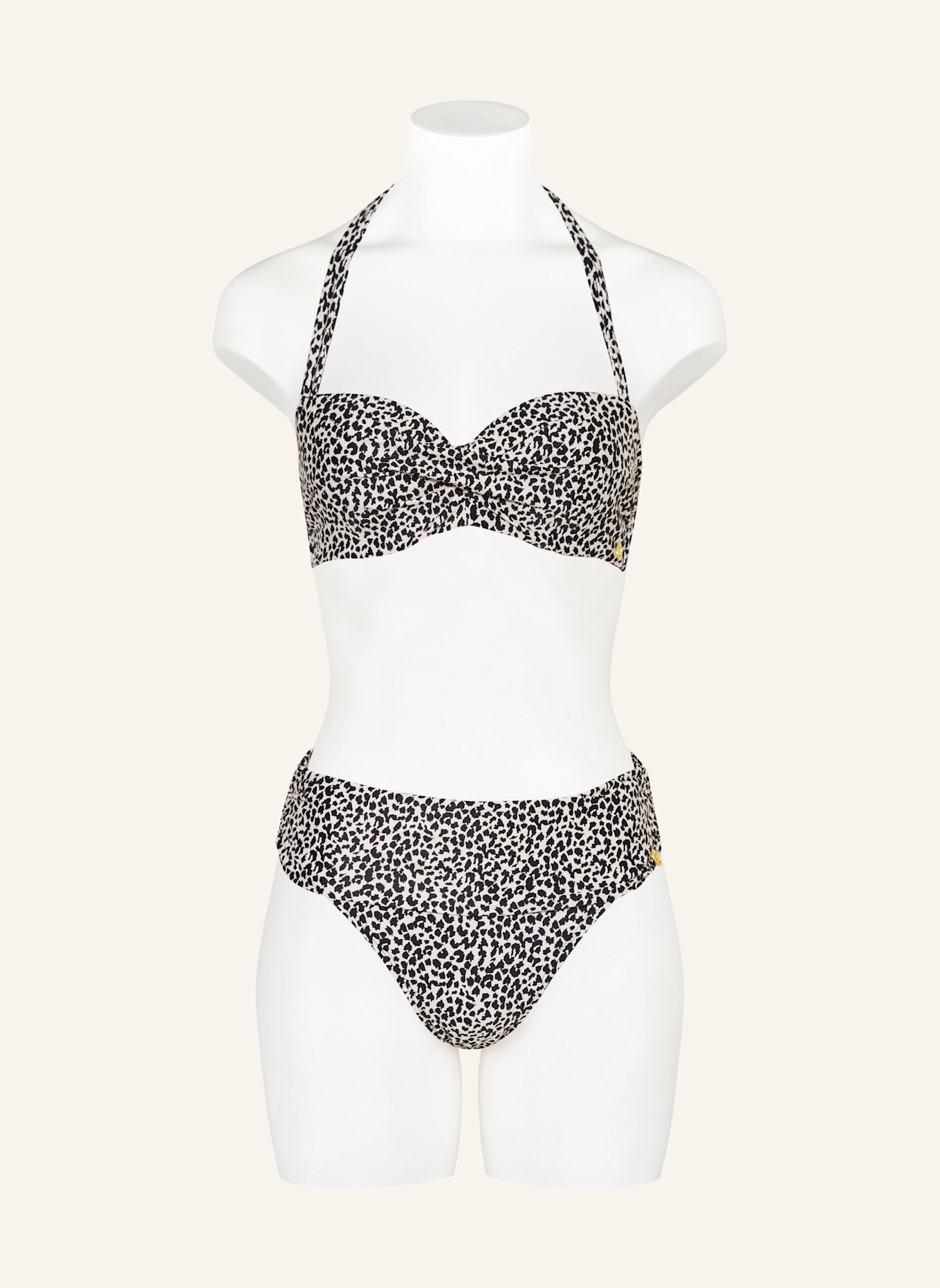 ten Cate Bügel-Bikini-Top: ECRU/ SCHWARZ