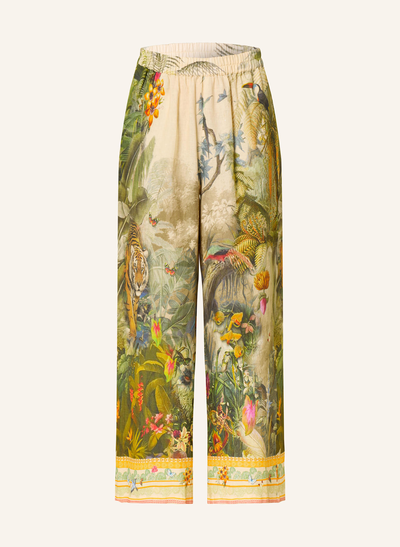 ANGOOR Linen trousers DANELA: CREAM / BLUE / GREEN