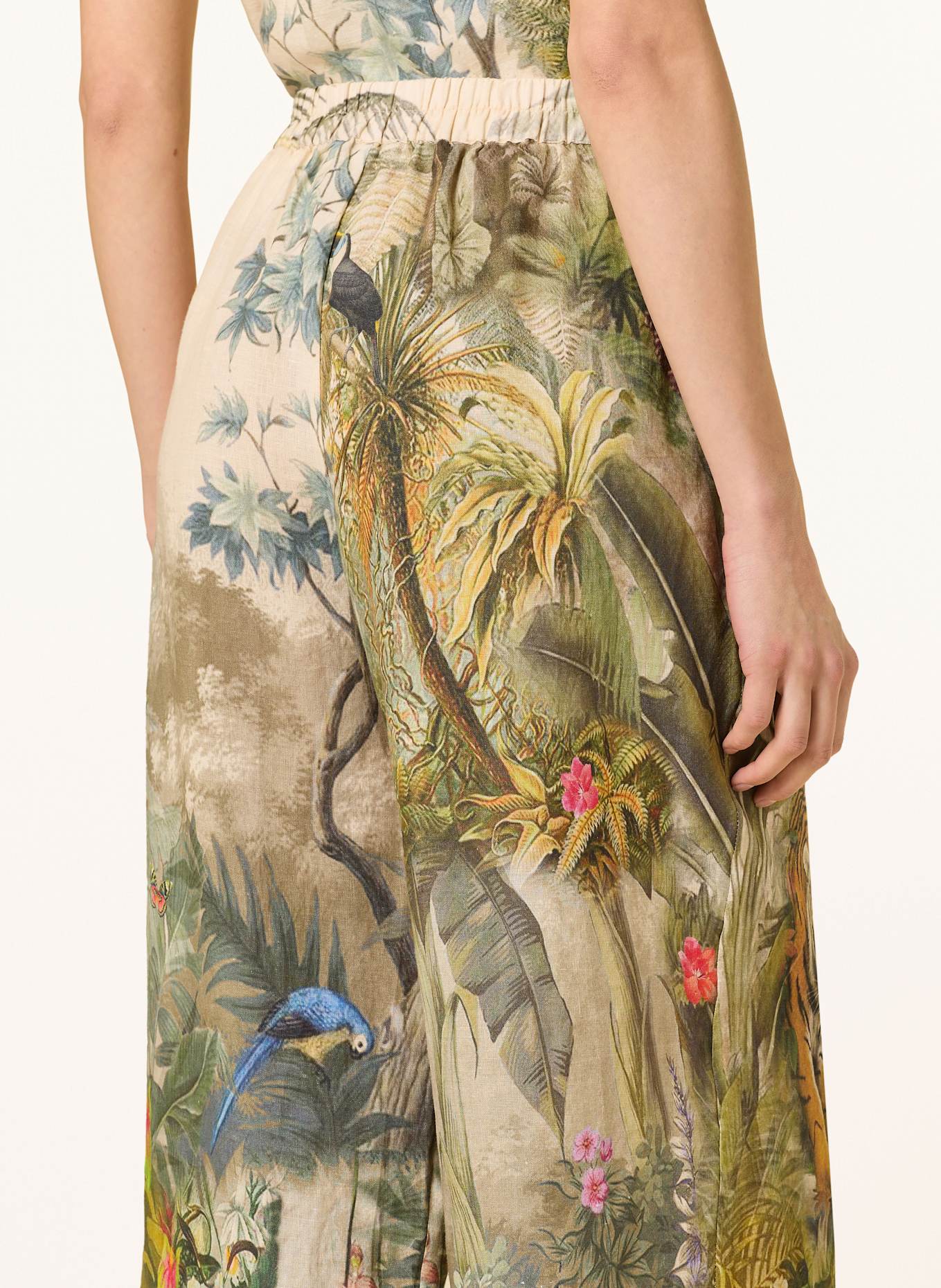 ANGOOR Linen trousers DANELA: CREAM / BLUE / GREEN