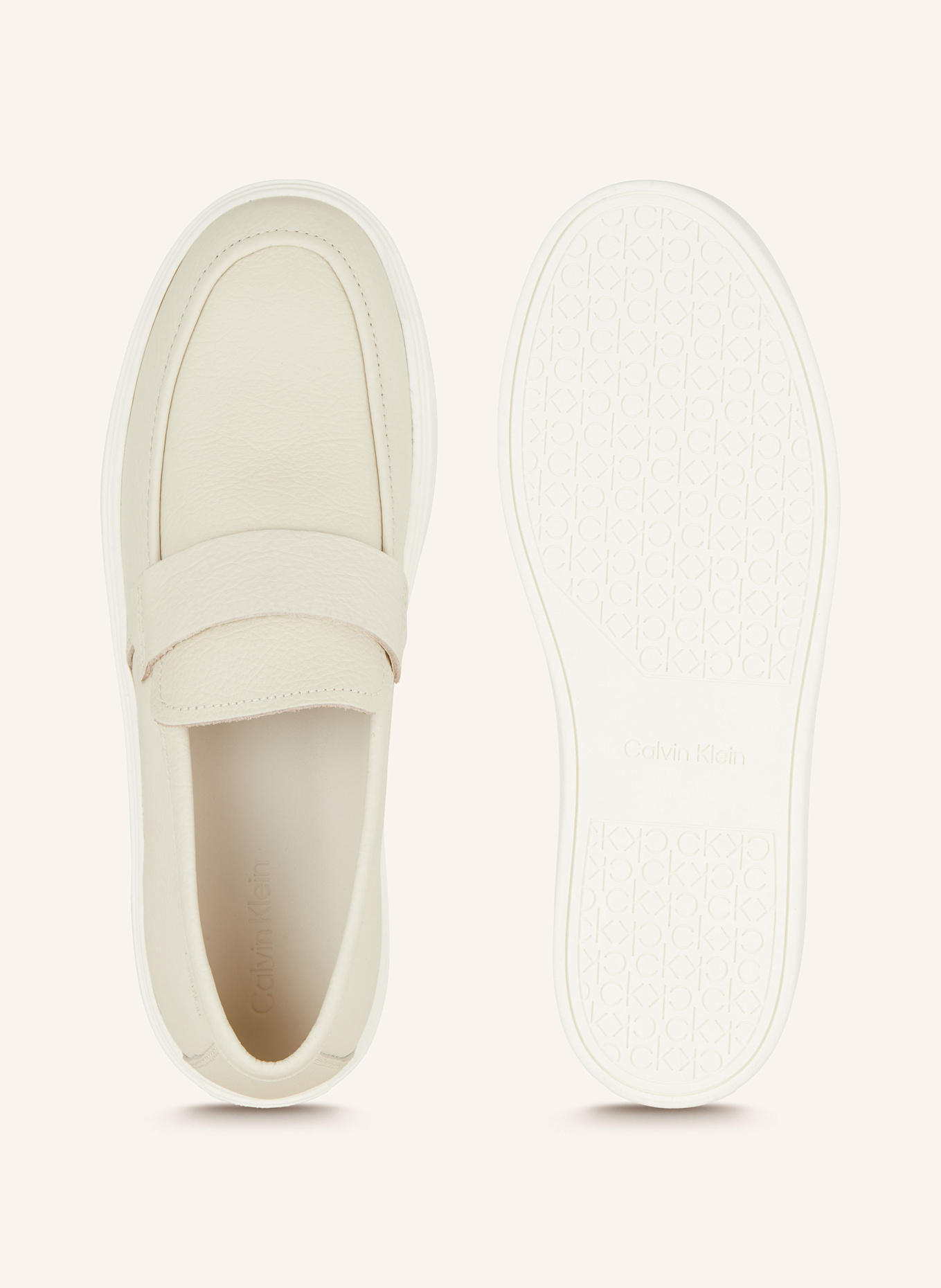 Calvin Klein Loafersy: KREMOWY