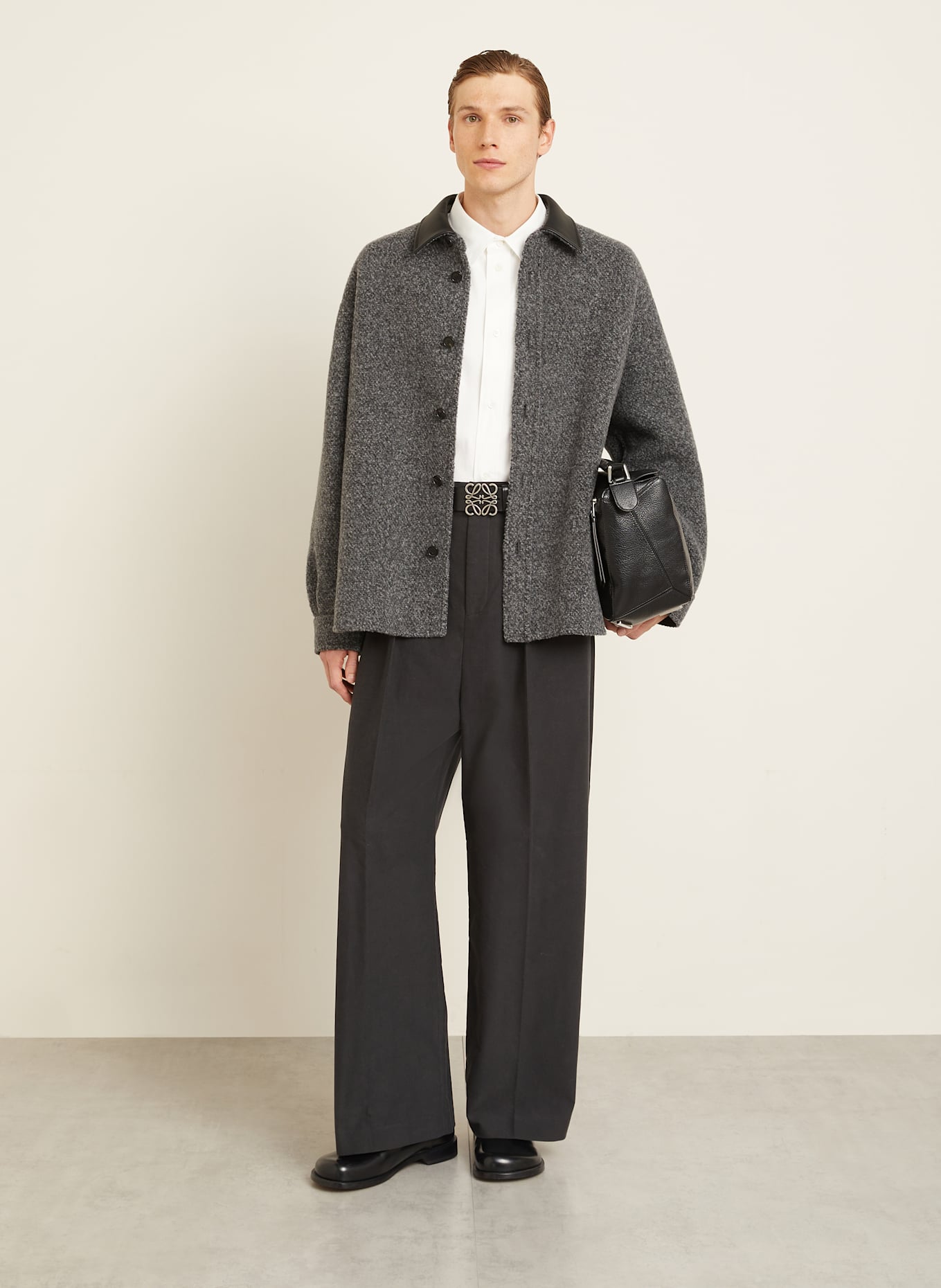 LOEWE Overshirt: DUNKELGRAU