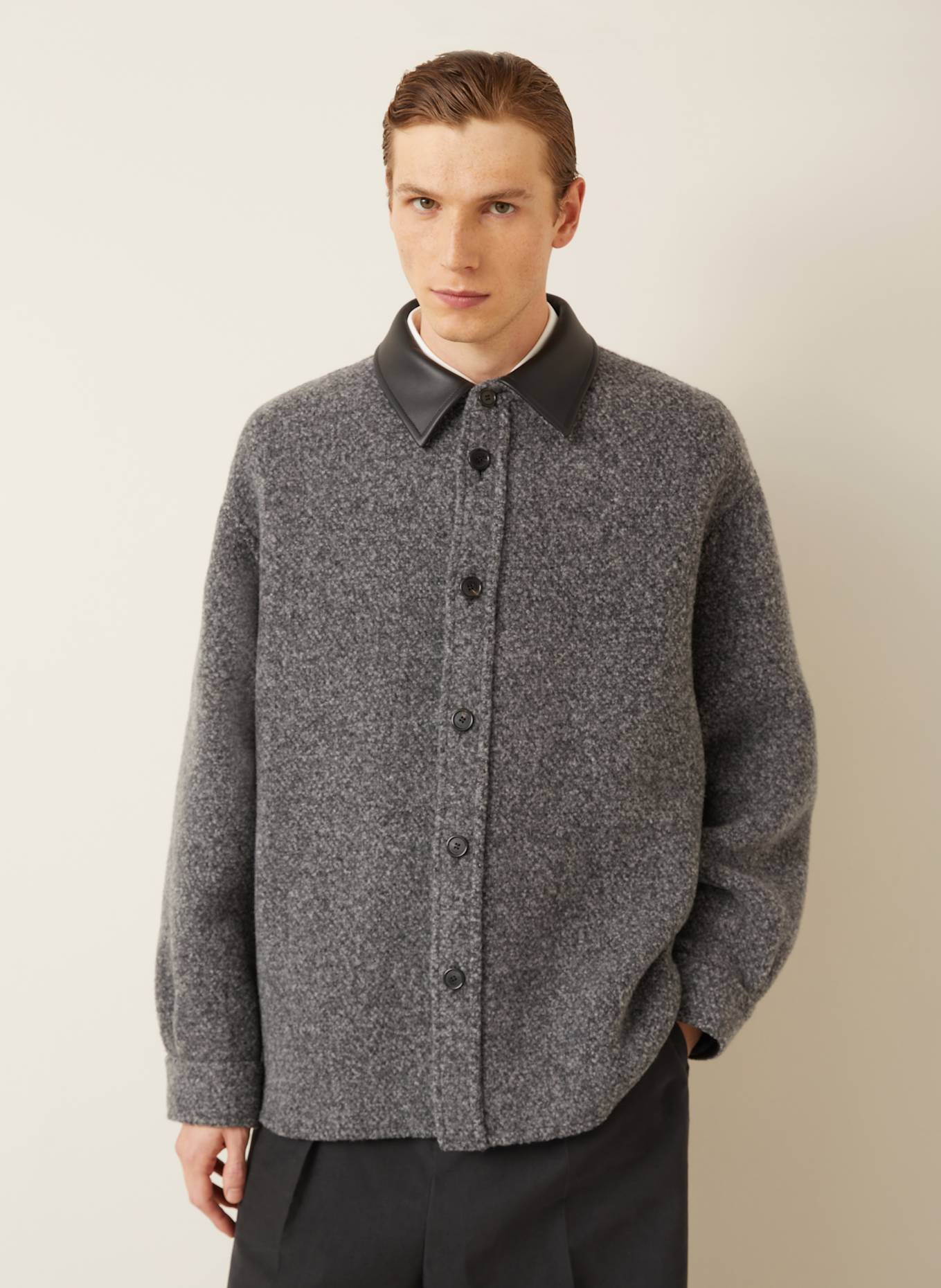 LOEWE Overshirt: DUNKELGRAU