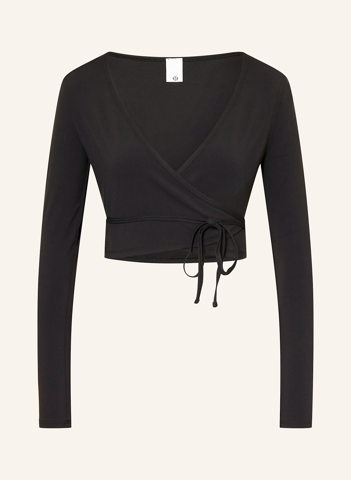 lululemon Wrap shirt NULU™ LONG-SLEEVE CROPPED WRAP in black