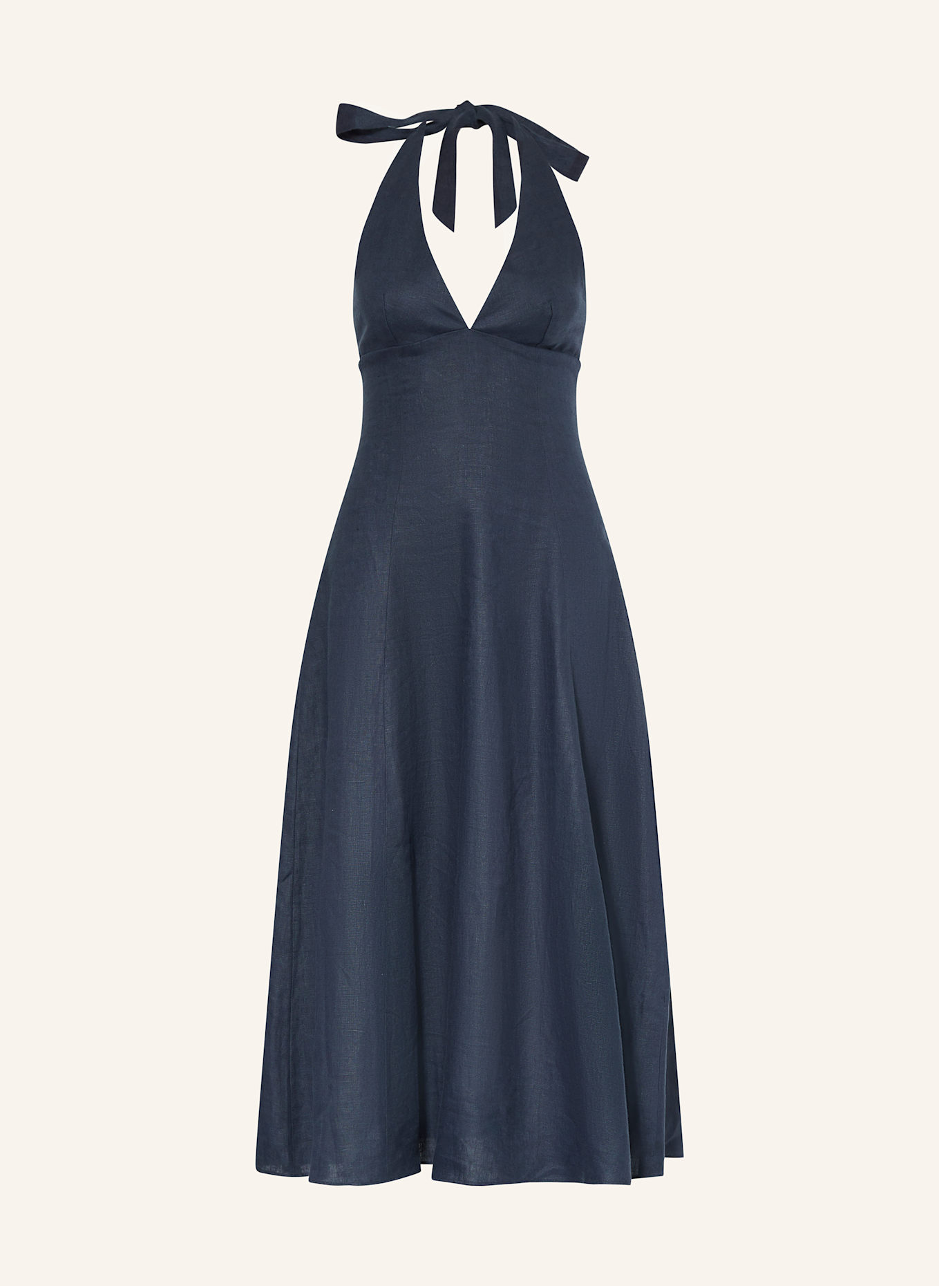 FAITHFULL THE BRAND Sukienka z lnu MARAIS: GRANATOWY