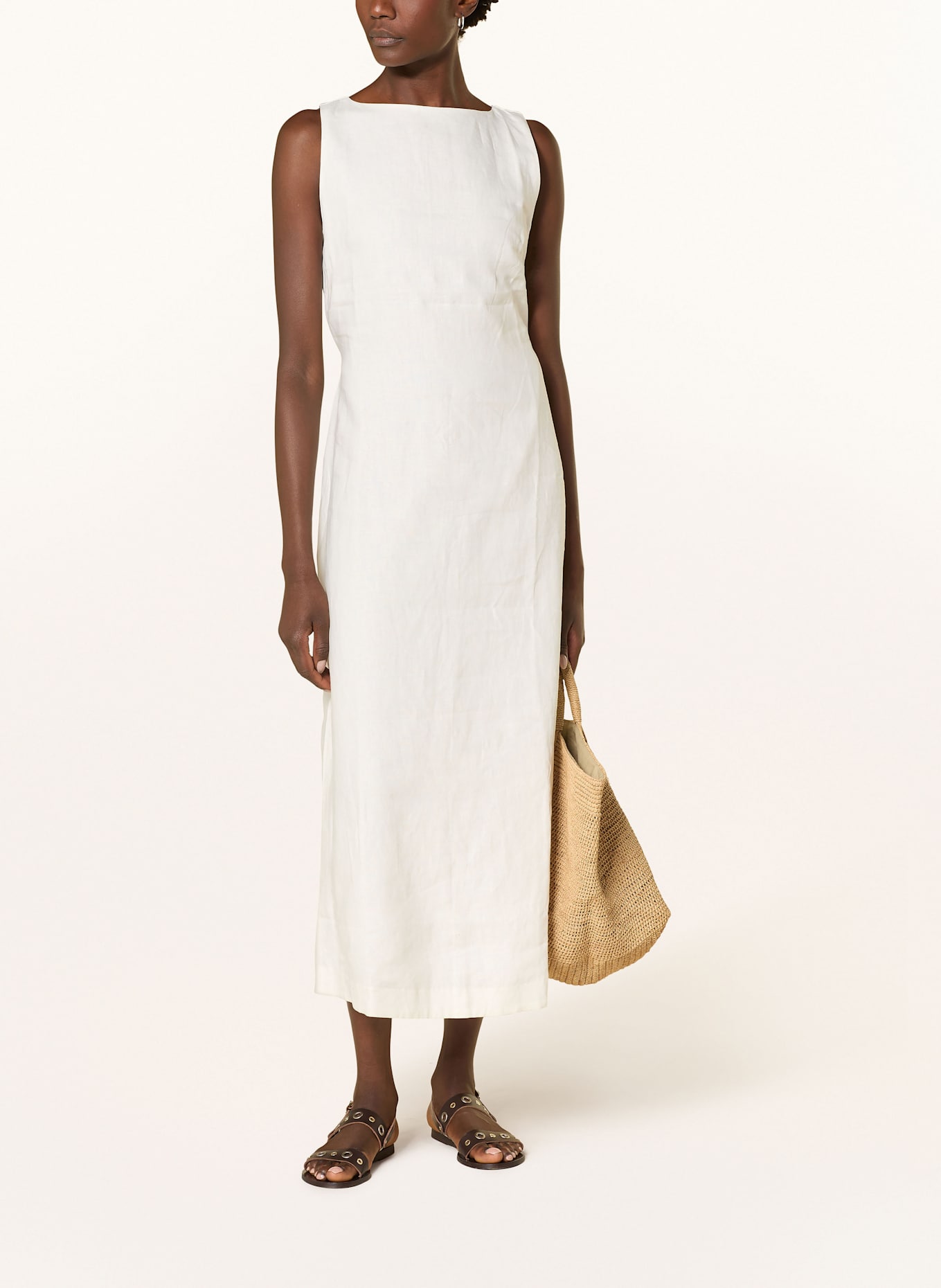 FAITHFULL THE BRAND Leinenkleid TAYLOR: WEISS
