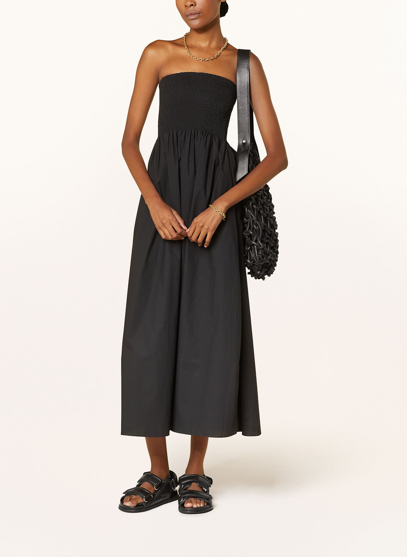 FAITHFULL THE BRAND Off-Shoulder-Kleid JAMIE: SCHWARZ