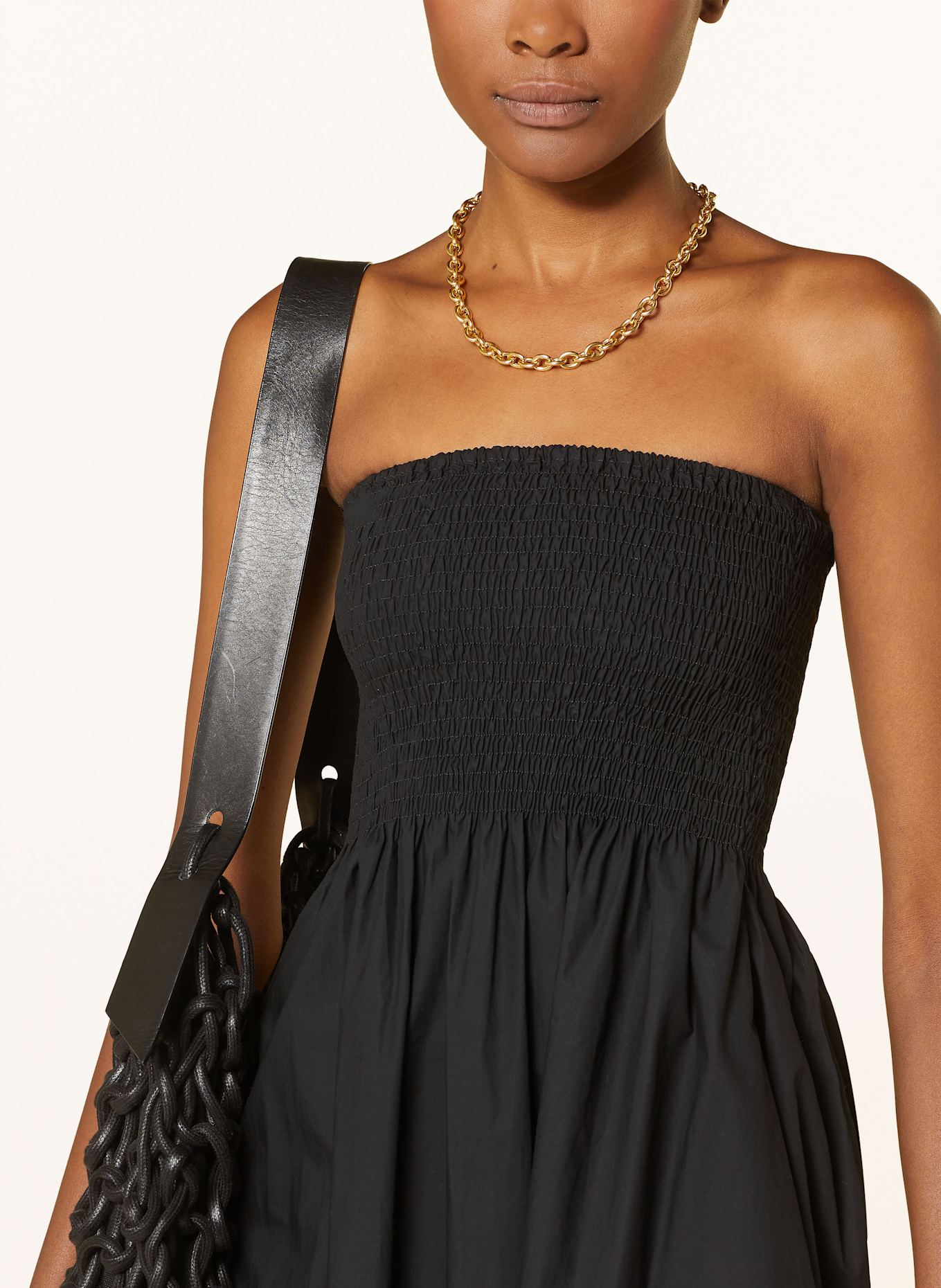 FAITHFULL THE BRAND Off-Shoulder-Kleid JAMIE: SCHWARZ