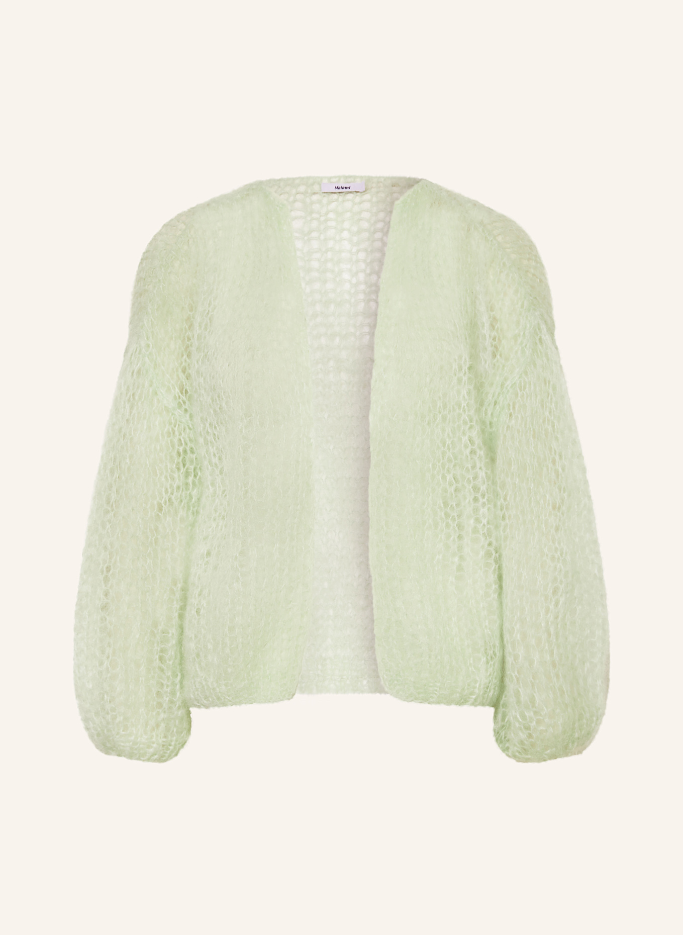 MAIAMI Strickhülle aus MOHAIR: HELLGRÜN