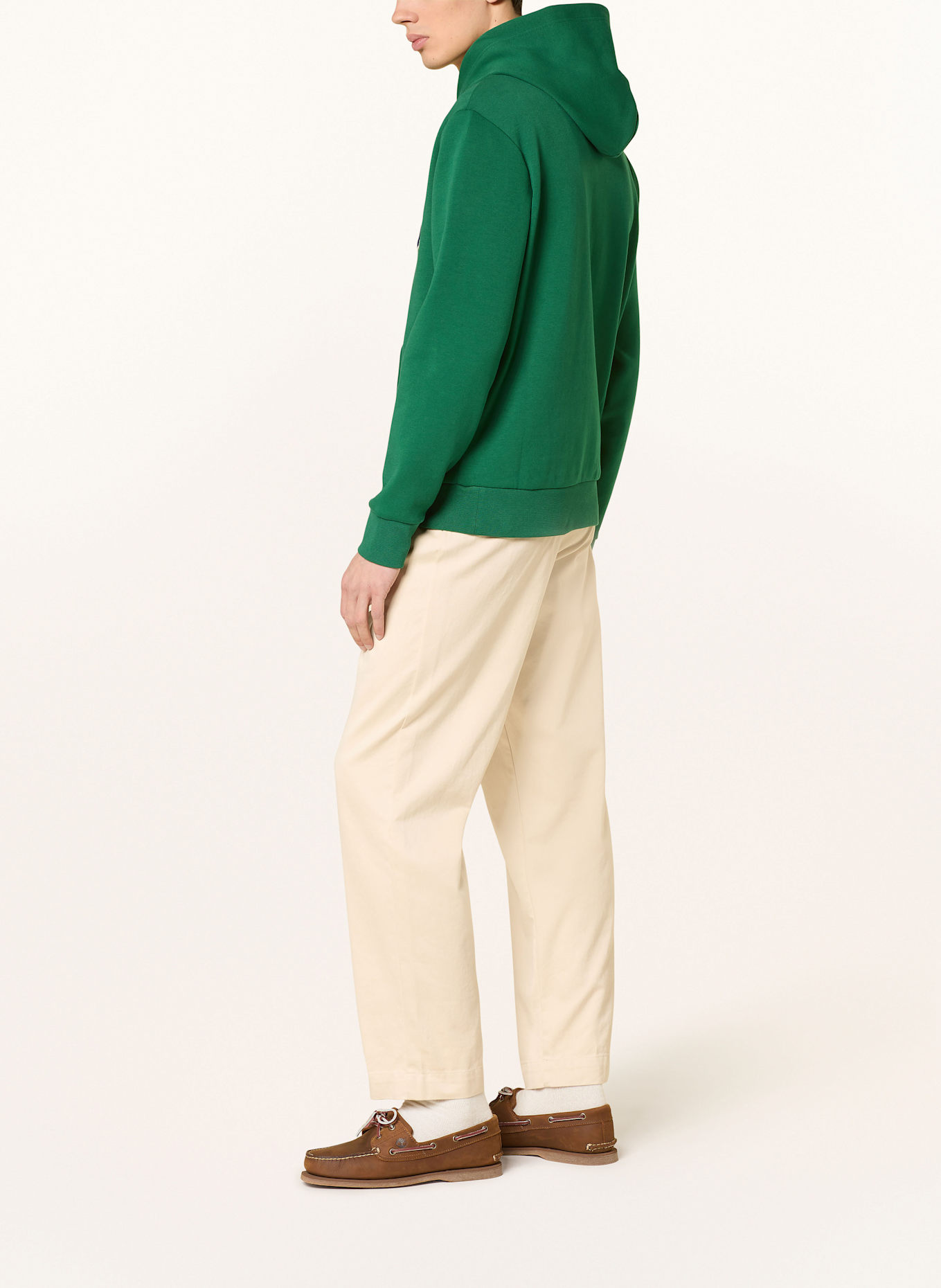x Martine Rose logo-embroidered striped polo shirt Rosa Bluza z kapturem: ZIELONY