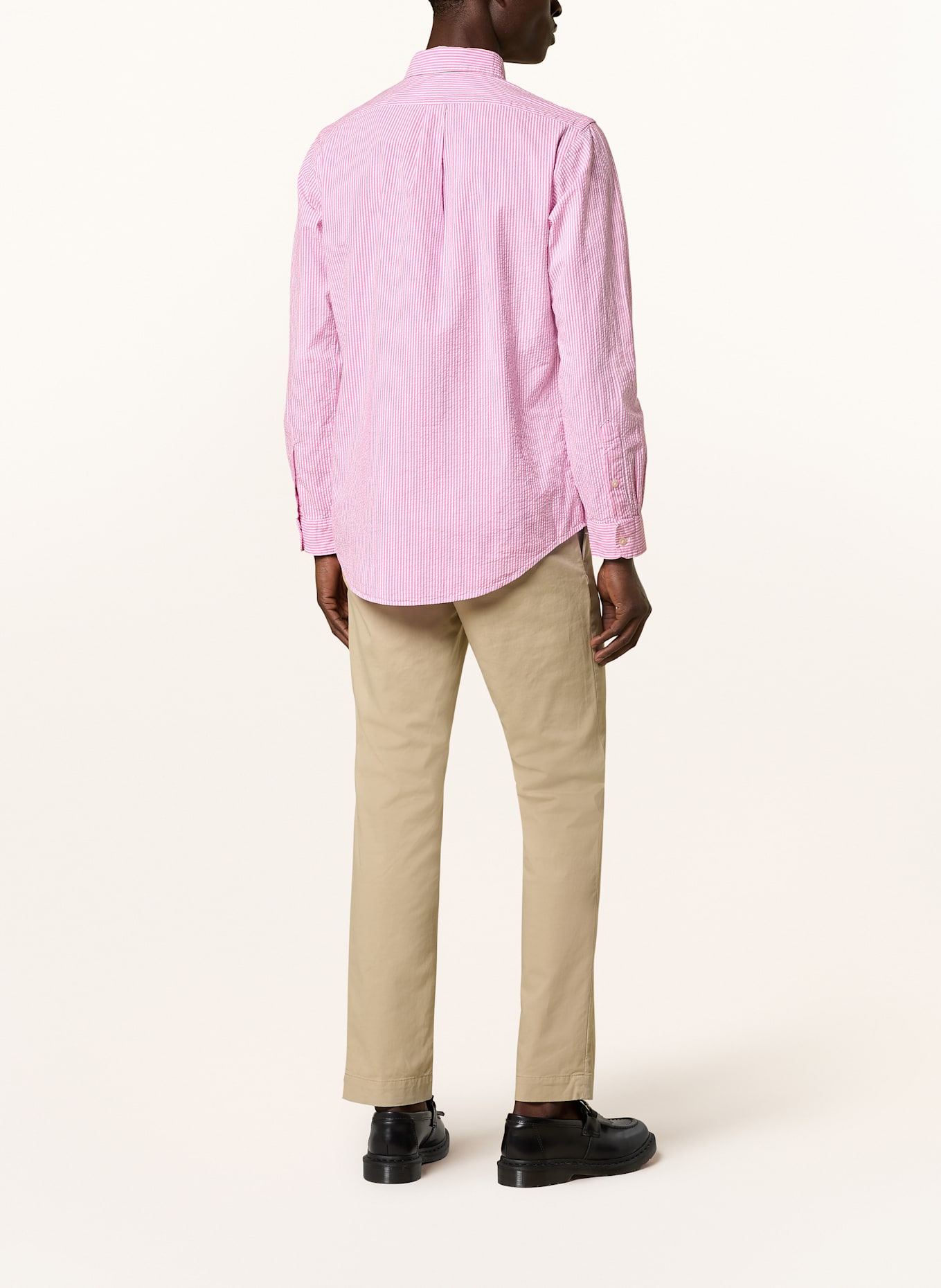 POLO RALPH LAUREN Hemd Custom Fit: WEISS / ROSA