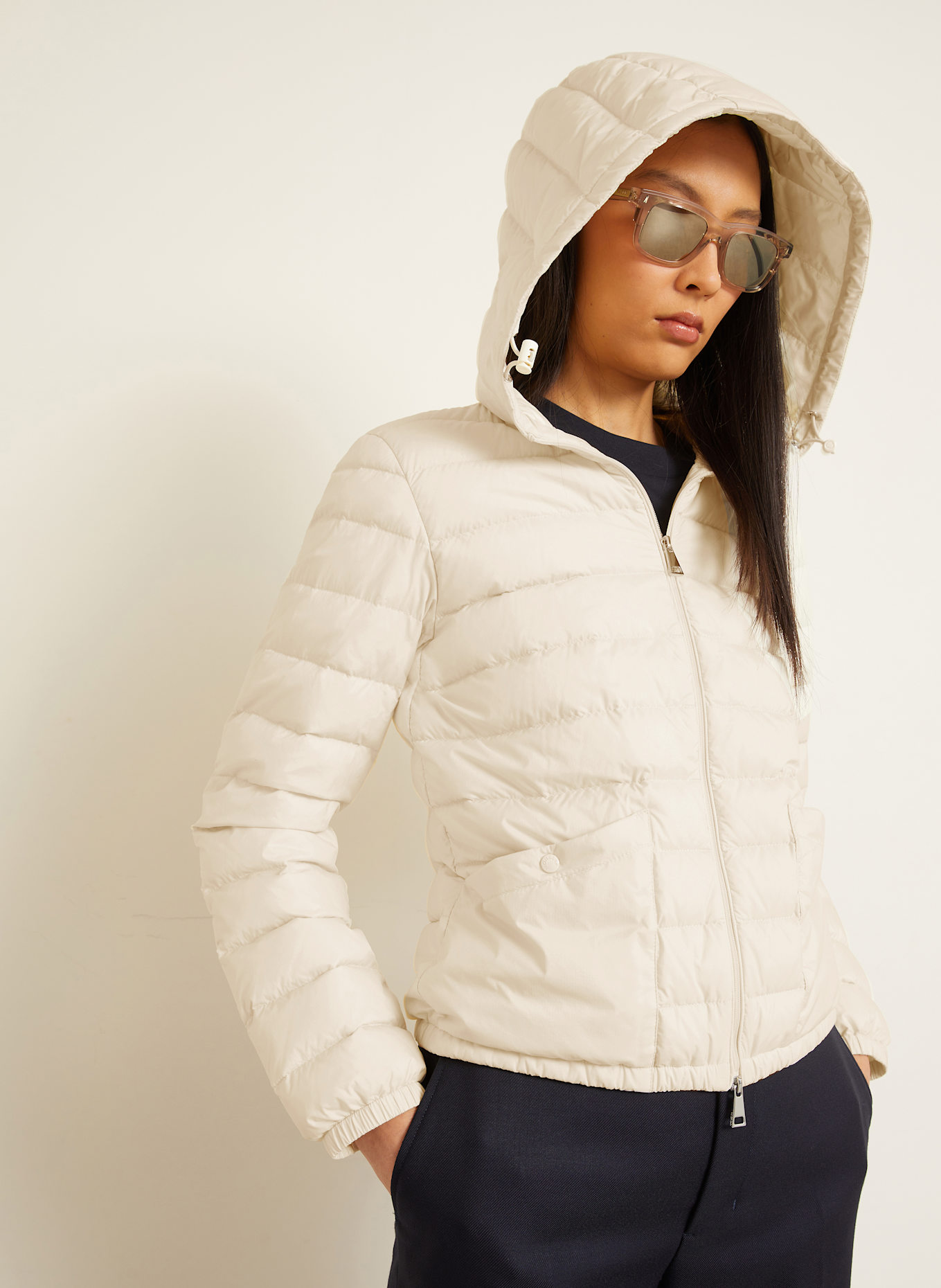 MONCLER Kurtka puchowa HEDE: ECRU