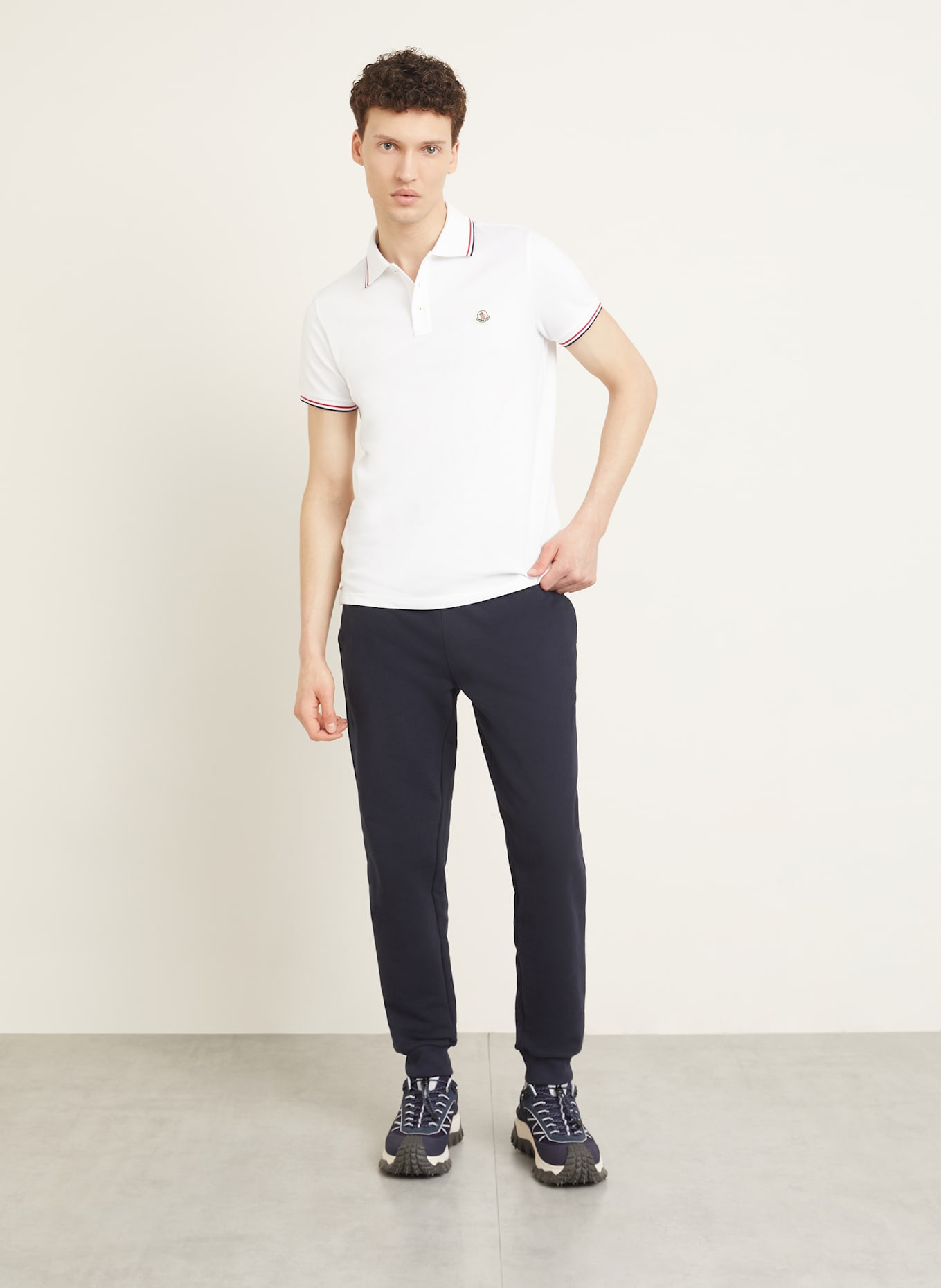 MONCLER Piqué-Poloshirt, Farbe: WEISS (Bild 2)