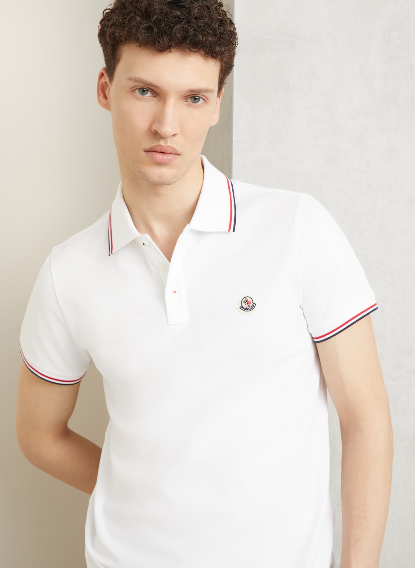 MONCLER Piqué-Poloshirt, Farbe: WEISS (Bild 5)
