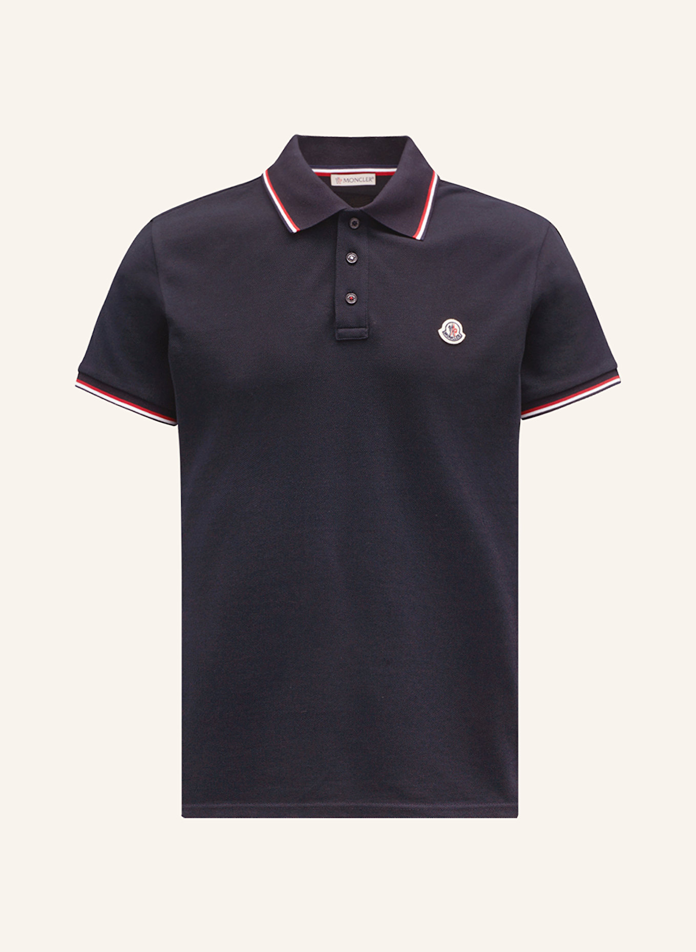 MONCLER Piqué-Poloshirt: DUNKELBLAU