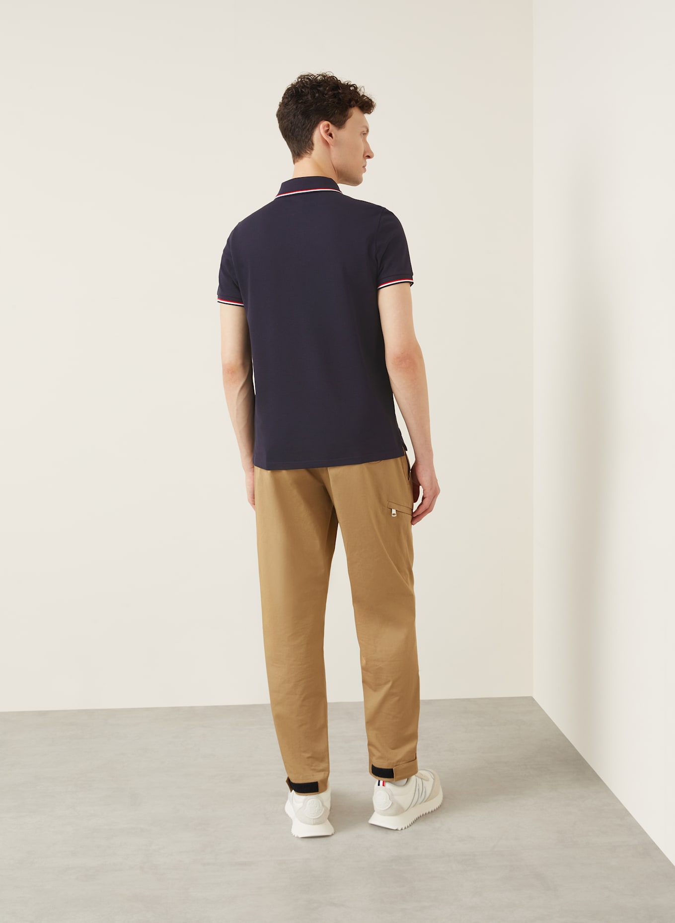 MONCLER Piqué-Poloshirt: DUNKELBLAU