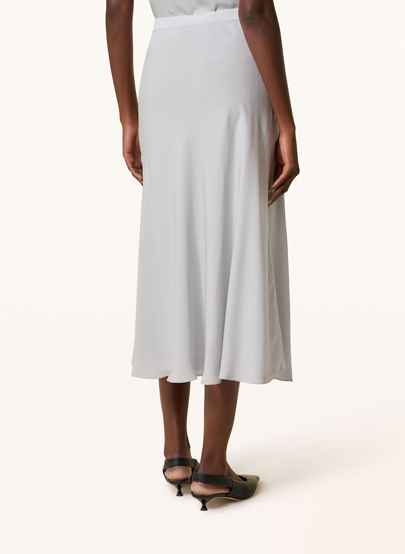 Theory Silk skirt: LIGHT GRAY