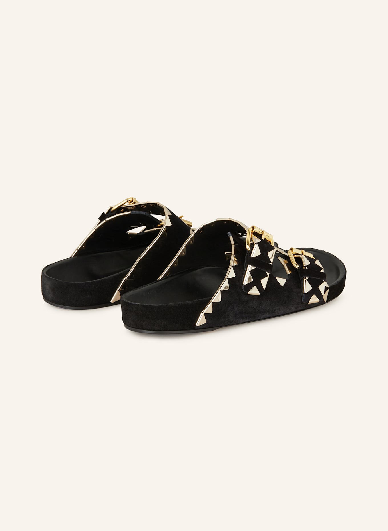 ISABEL MARANT Pantoletten LENNYO: SCHWARZ/ GOLD