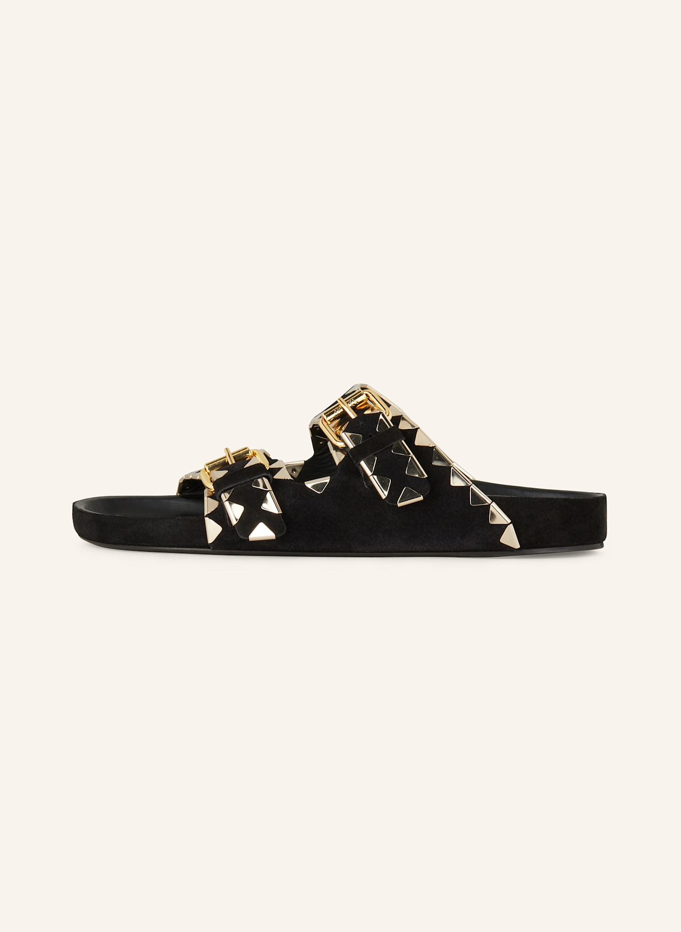 ISABEL MARANT Pantoletten LENNYO: SCHWARZ/ GOLD