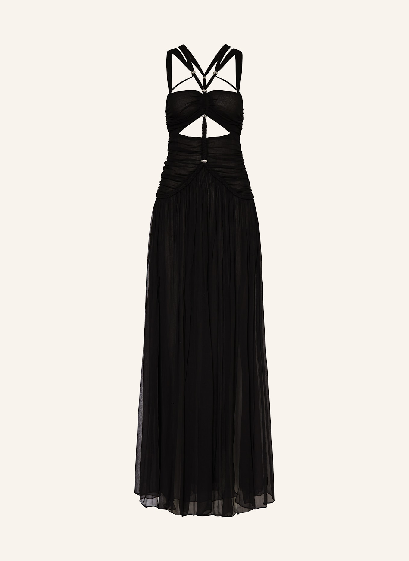 ISABEL MARANT Seidenkleid RAFAEL mit Cut-outs: SCHWARZ