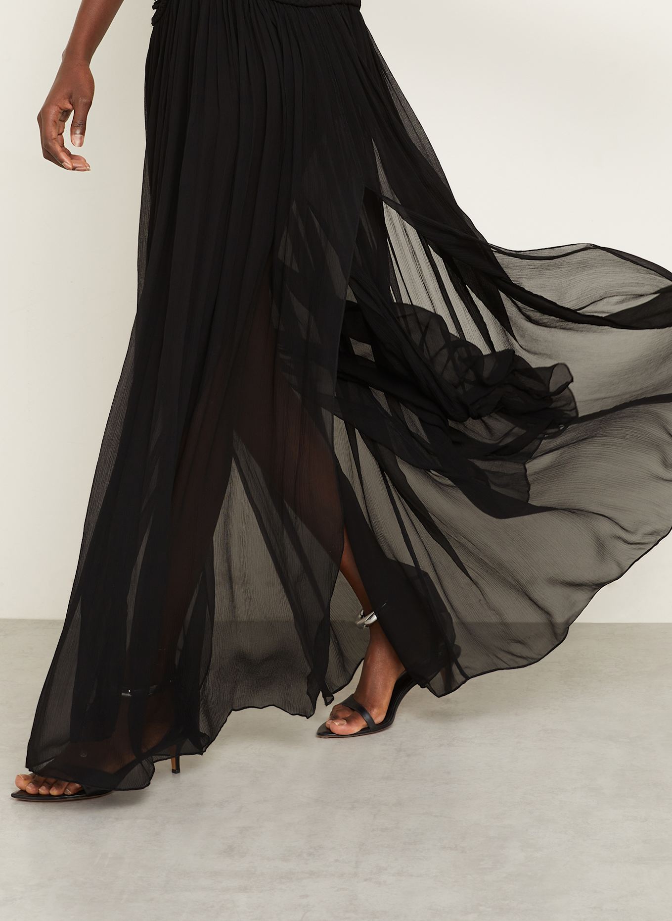 ISABEL MARANT Seidenkleid RAFAEL mit Cut-outs: SCHWARZ