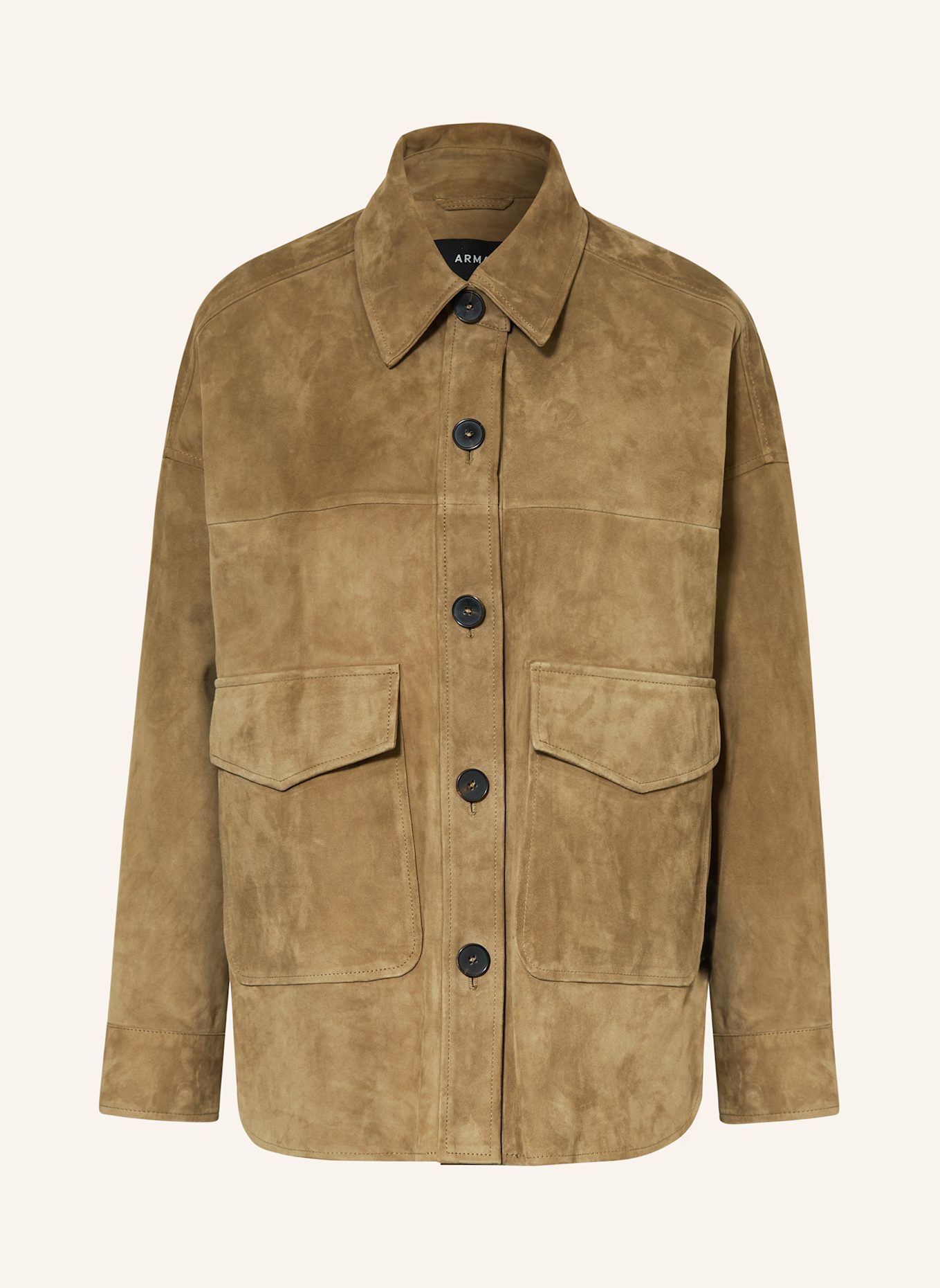 ARMA Kožená bunda: OLIVOVÁ