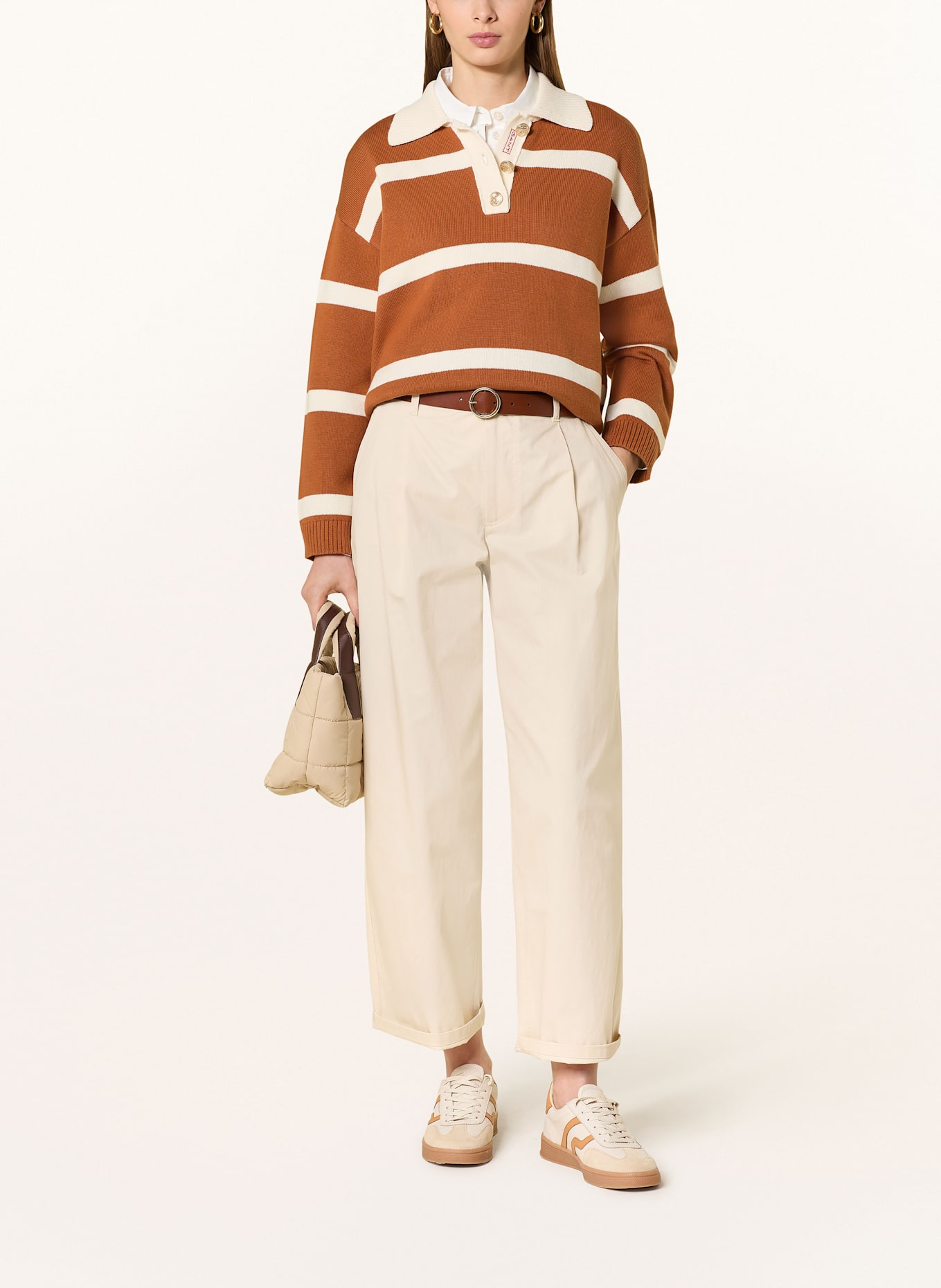 GANT Rugbyshirt: BRAUN/ WEISS