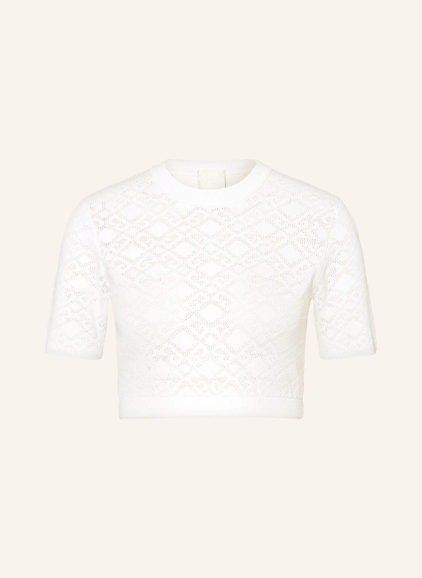 GIVENCHY Cropped-Strickshirt: WEISS