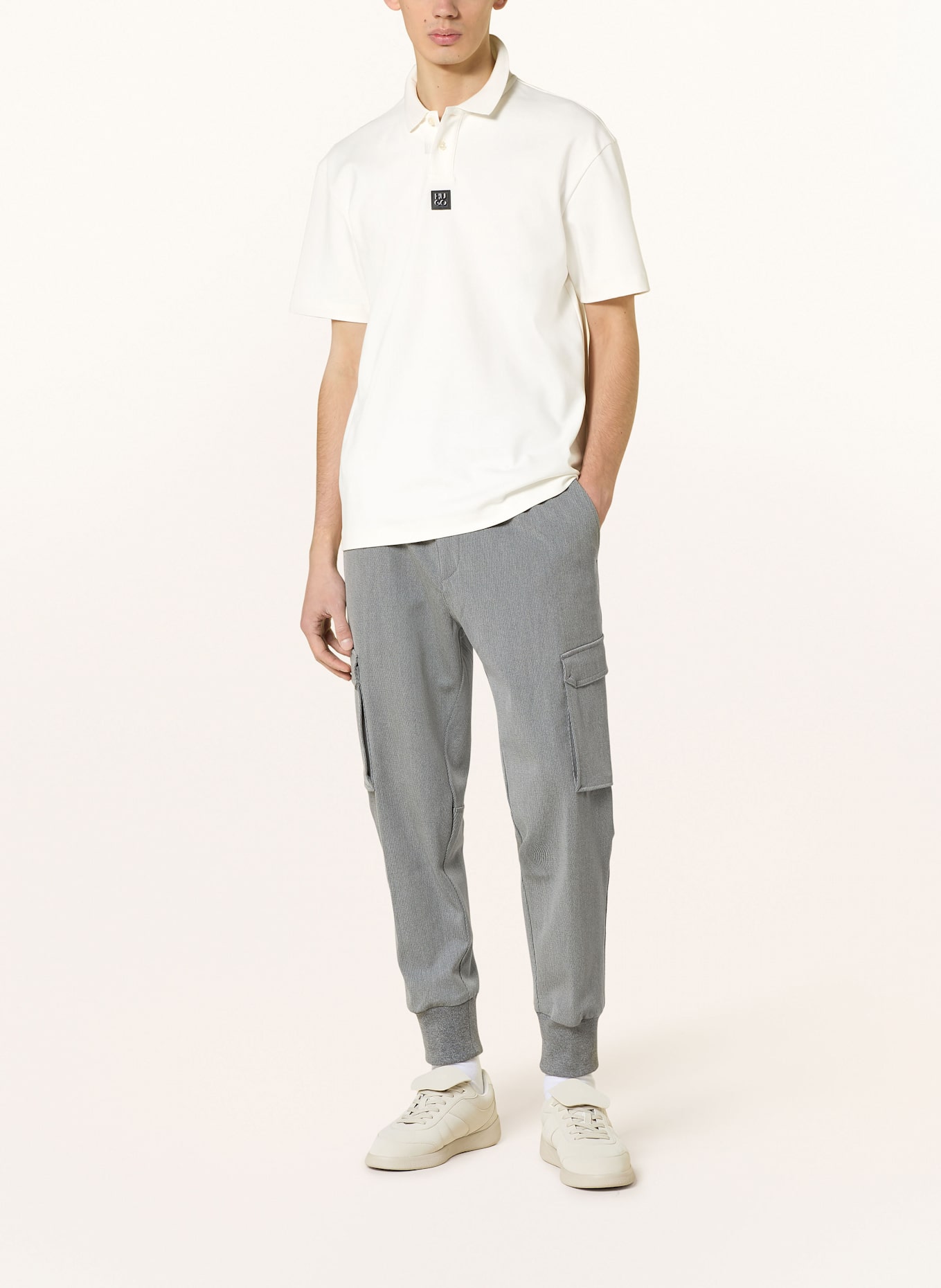 HUGO DEABONO jersey polo shirt: ECRU