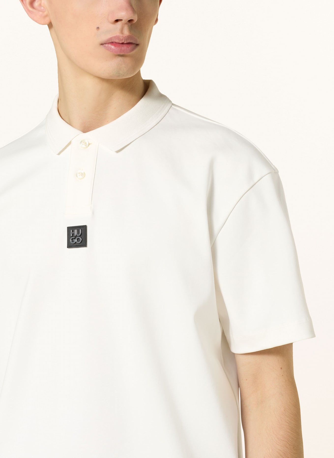 HUGO DEABONO jersey polo shirt: ECRU
