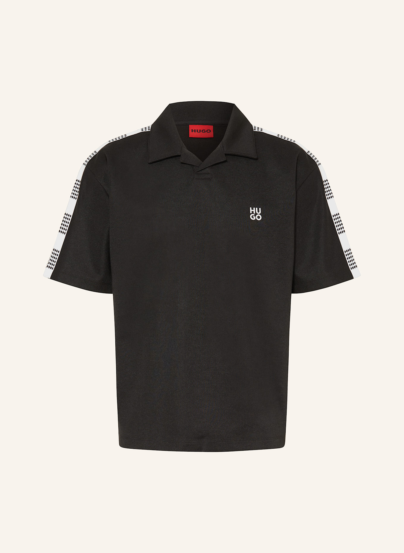 HUGO Jersey-Poloshirt DALPARS: SCHWARZ