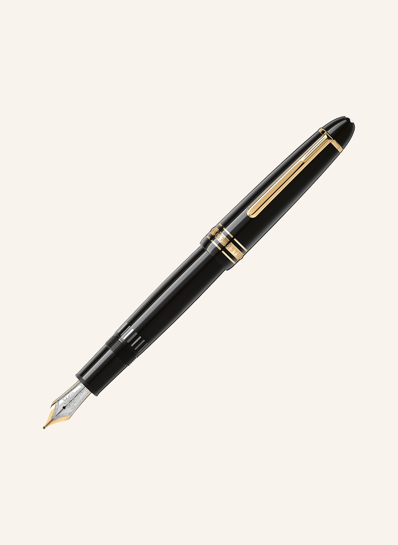 MONTBLANC Füllfederhalter MEISTERSTÜCK GOLD-COATED LE GRAND: SCHWARZ / GOLD