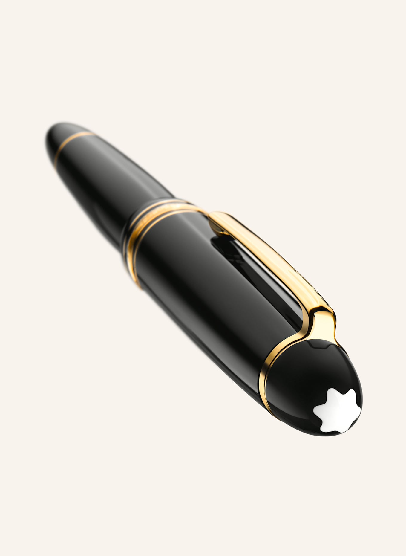 MONTBLANC Füllfederhalter MEISTERSTÜCK GOLD-COATED LE GRAND: SCHWARZ / GOLD