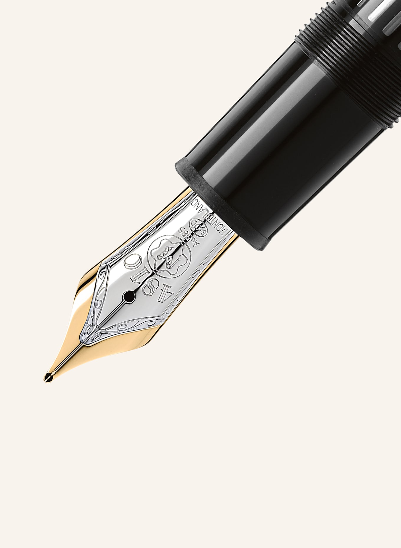 MONTBLANC Füllfederhalter MEISTERSTÜCK GOLD-COATED LE GRAND: SCHWARZ / GOLD
