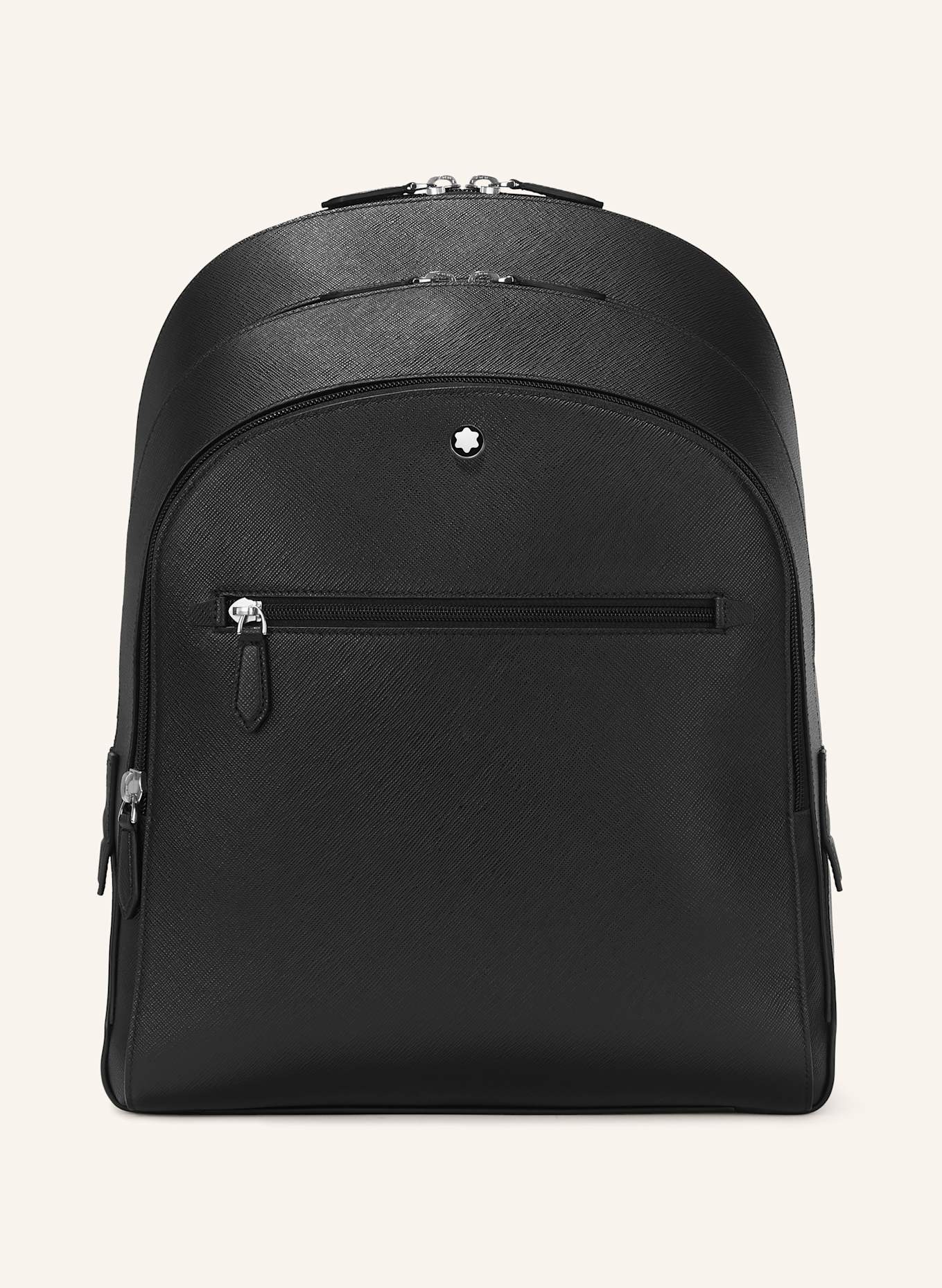 MONTBLANC Saffiano backpack SARTORIAL MEDIUM with laptop compartment: BLACK