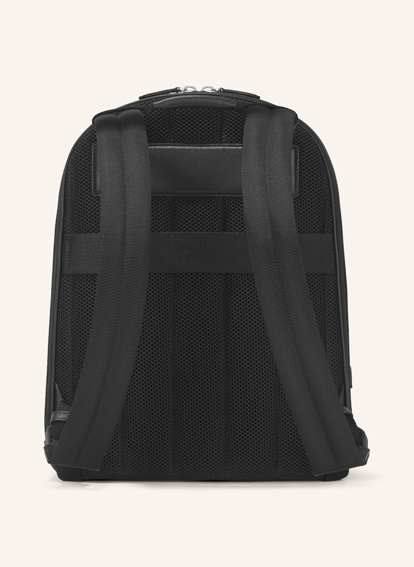 MONTBLANC Saffiano backpack SARTORIAL MEDIUM with laptop compartment: BLACK