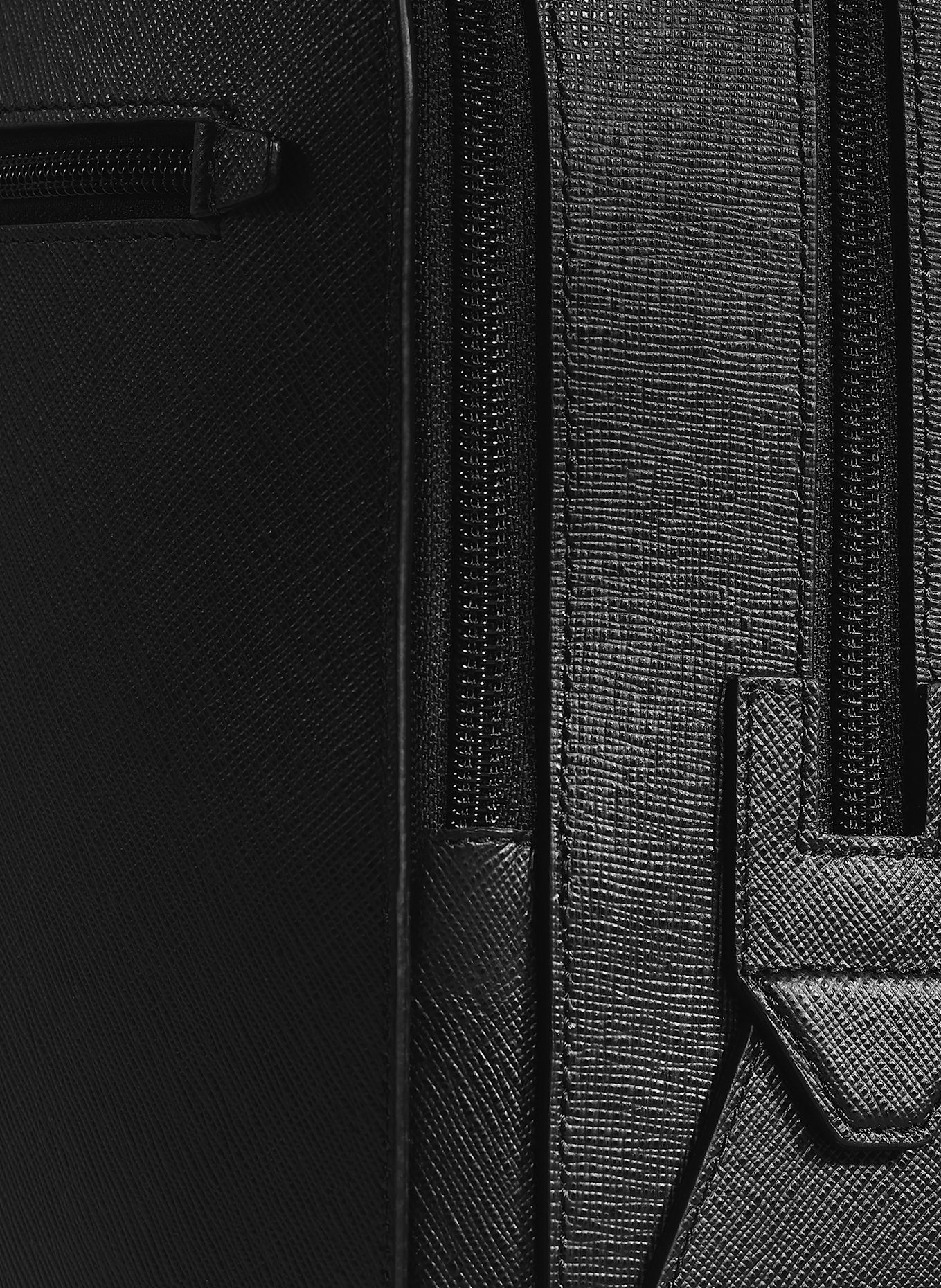 MONTBLANC Saffiano backpack SARTORIAL MEDIUM with laptop compartment: BLACK