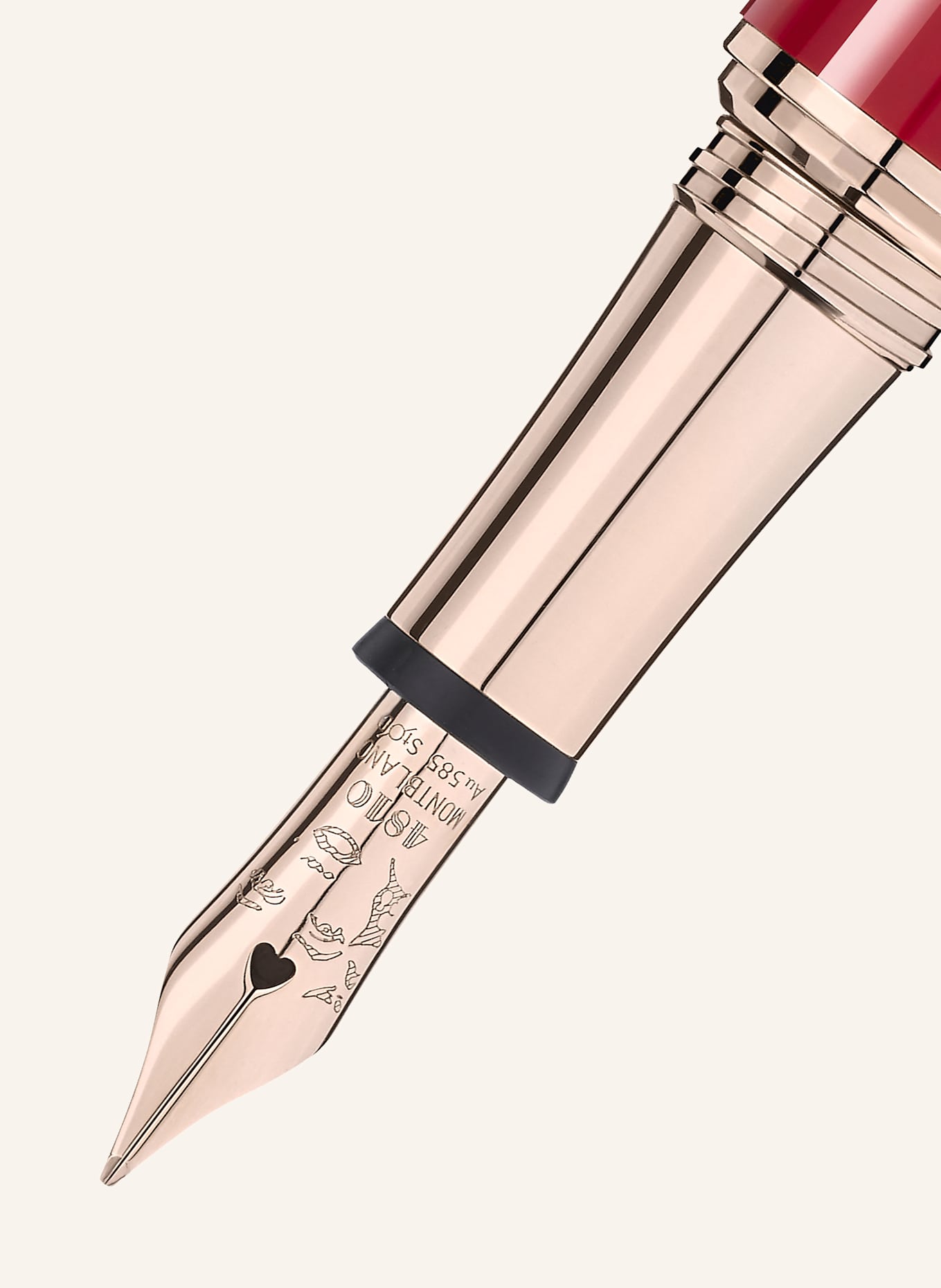 MONTBLANC Patronenfüllfederhalter MUSES MARILYN MONROE SPECIAL EDITION: ROT / GOLD
