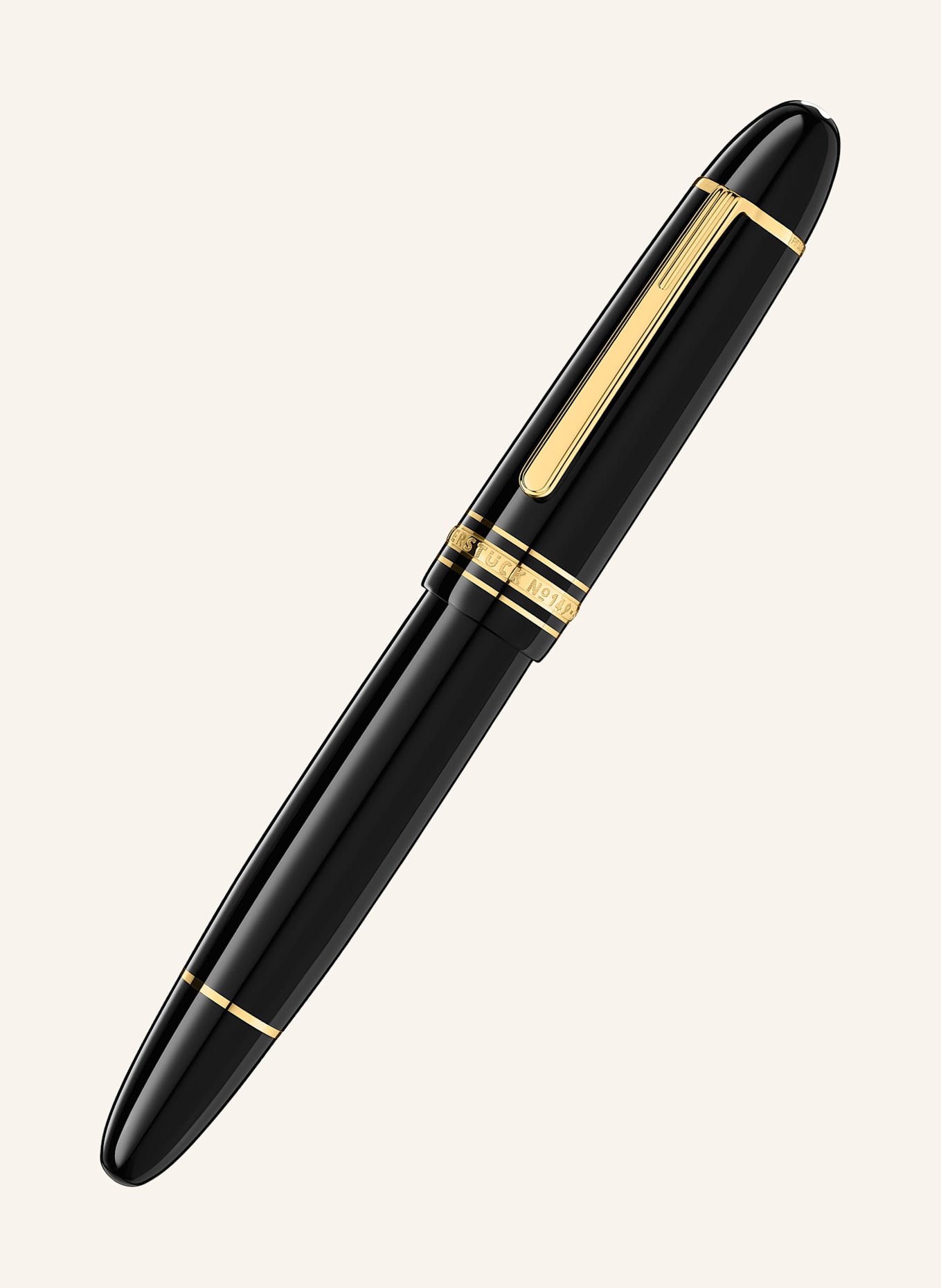 MONTBLANC Plnicí pero MEISTERSTÜCK GOLD-COATED 149: ČERNÁ / ZLATÁ