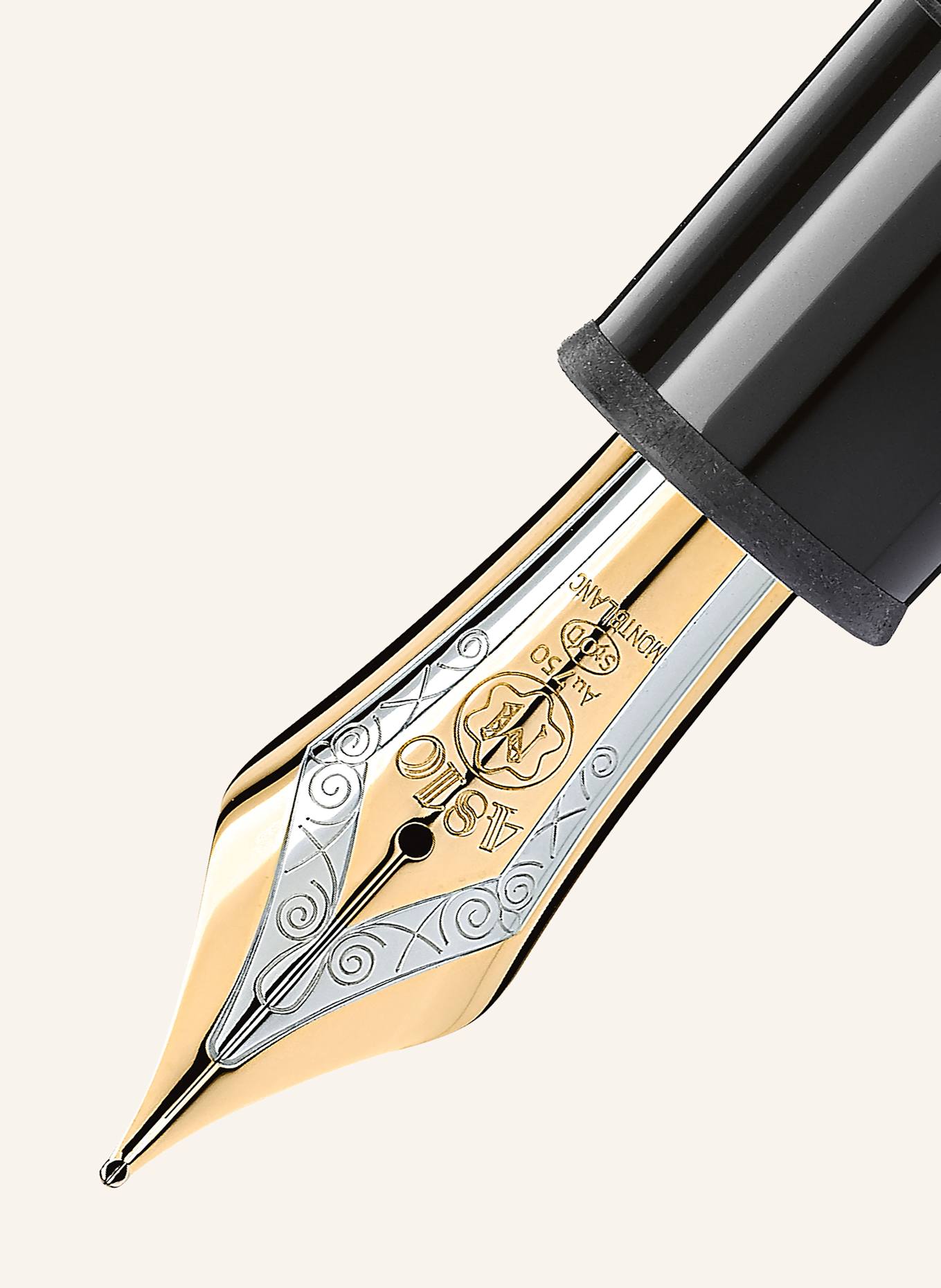 MONTBLANC Plnicí pero MEISTERSTÜCK GOLD-COATED 149: ČERNÁ / ZLATÁ