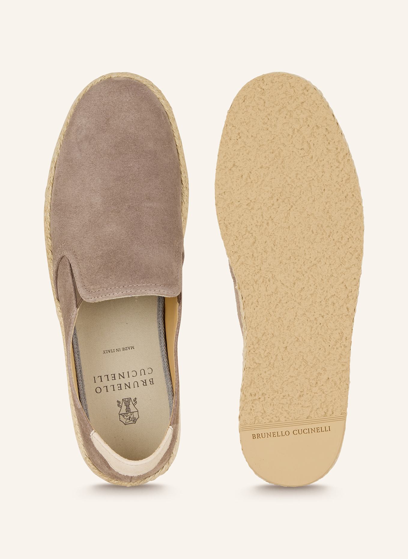 BRUNELLO CUCINELLI Espadryle: SZAROBRĄZOWY