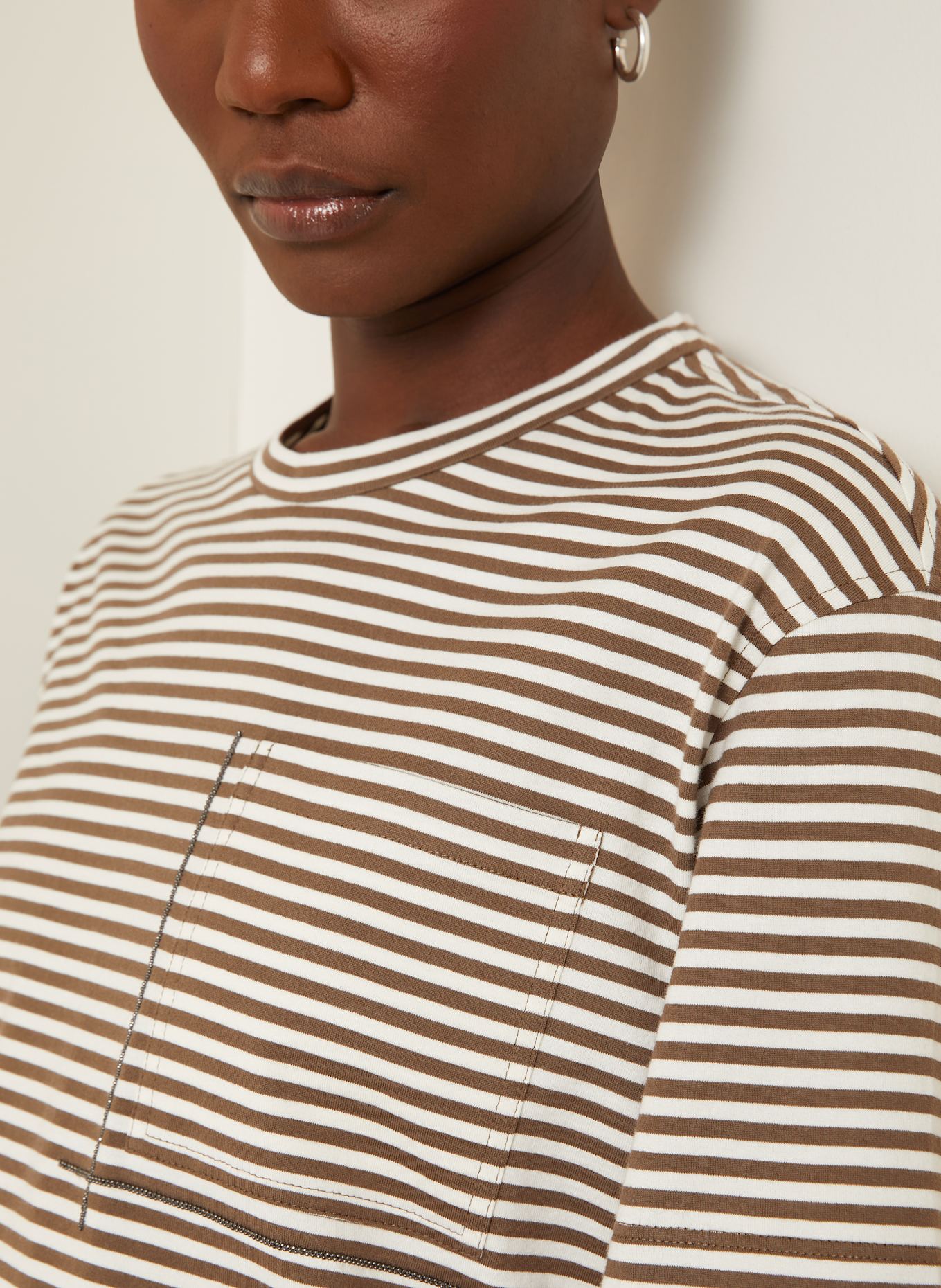 BRUNELLO CUCINELLI Tričko: HNĚDÁ / REŽNÁ